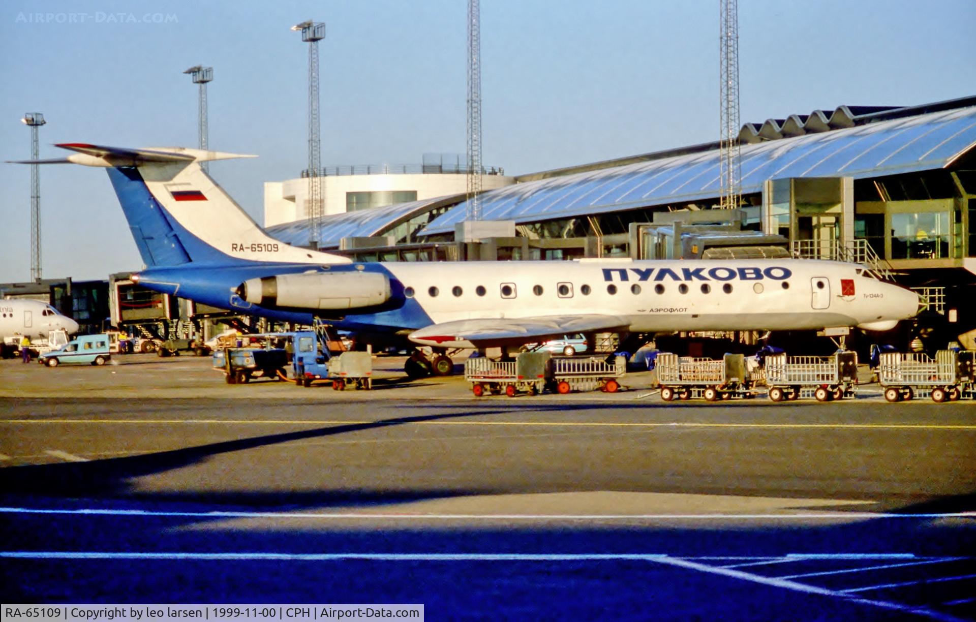 RA-65109, 1978 Tupolev TU-134A-3 C/N 60339, Copenhagen 11.1999