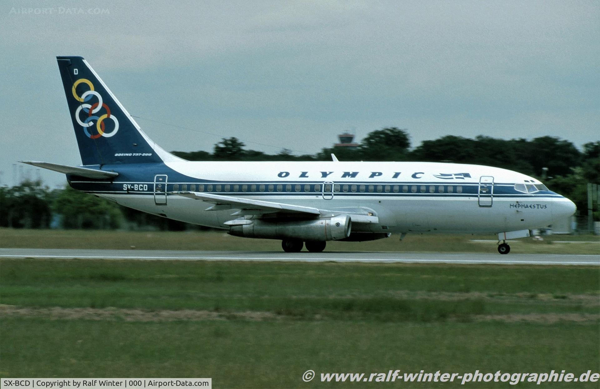 SX-BCD, 1976 Boeing 737-284 C/N 21302, Boeing 737-284 - OA OAL Olymic Airways 'Hephaestus' - 21302 - SX-BCD - 25.05.1998