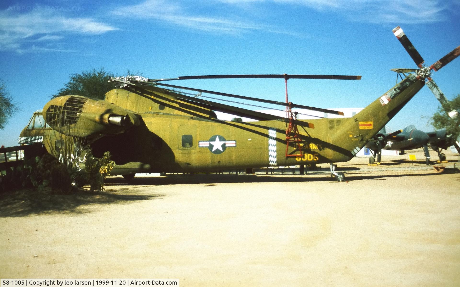 58-1005, 1958 Sikorsky CH-37B Mojave C/N 17850, Pima Air Museum 20.11.1999