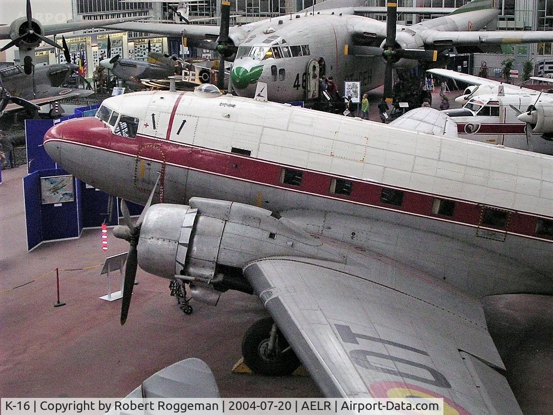 K-16, 1943 Douglas C-47B-1-DL Skytrain C/N 20823, PRESERVED. Brussels Air Museum. OT-CWG.
