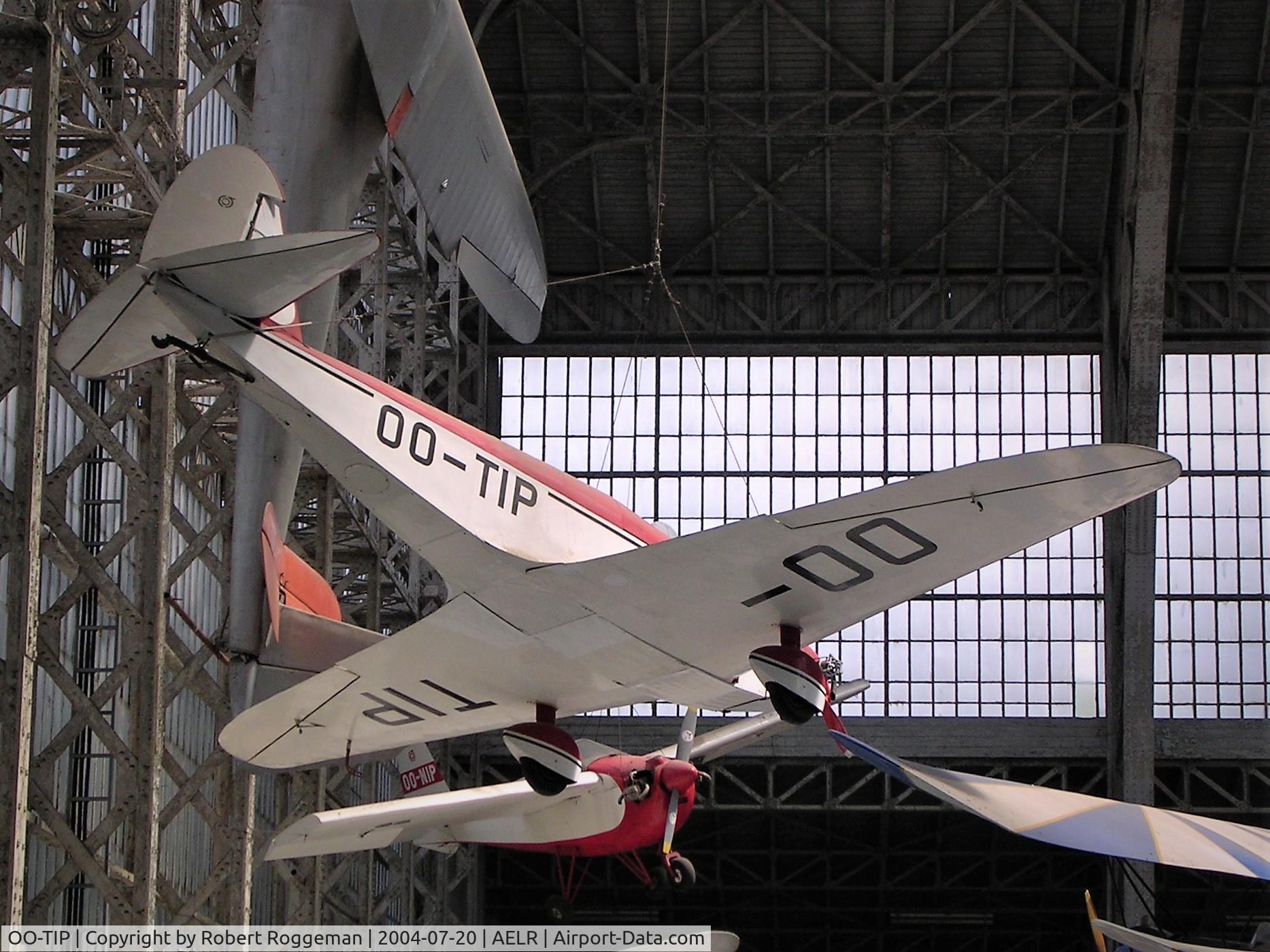 OO-TIP, 1937 Avions Fairey Tipsy S.2 C/N 29, PRESERVED. Brussels Air Museum