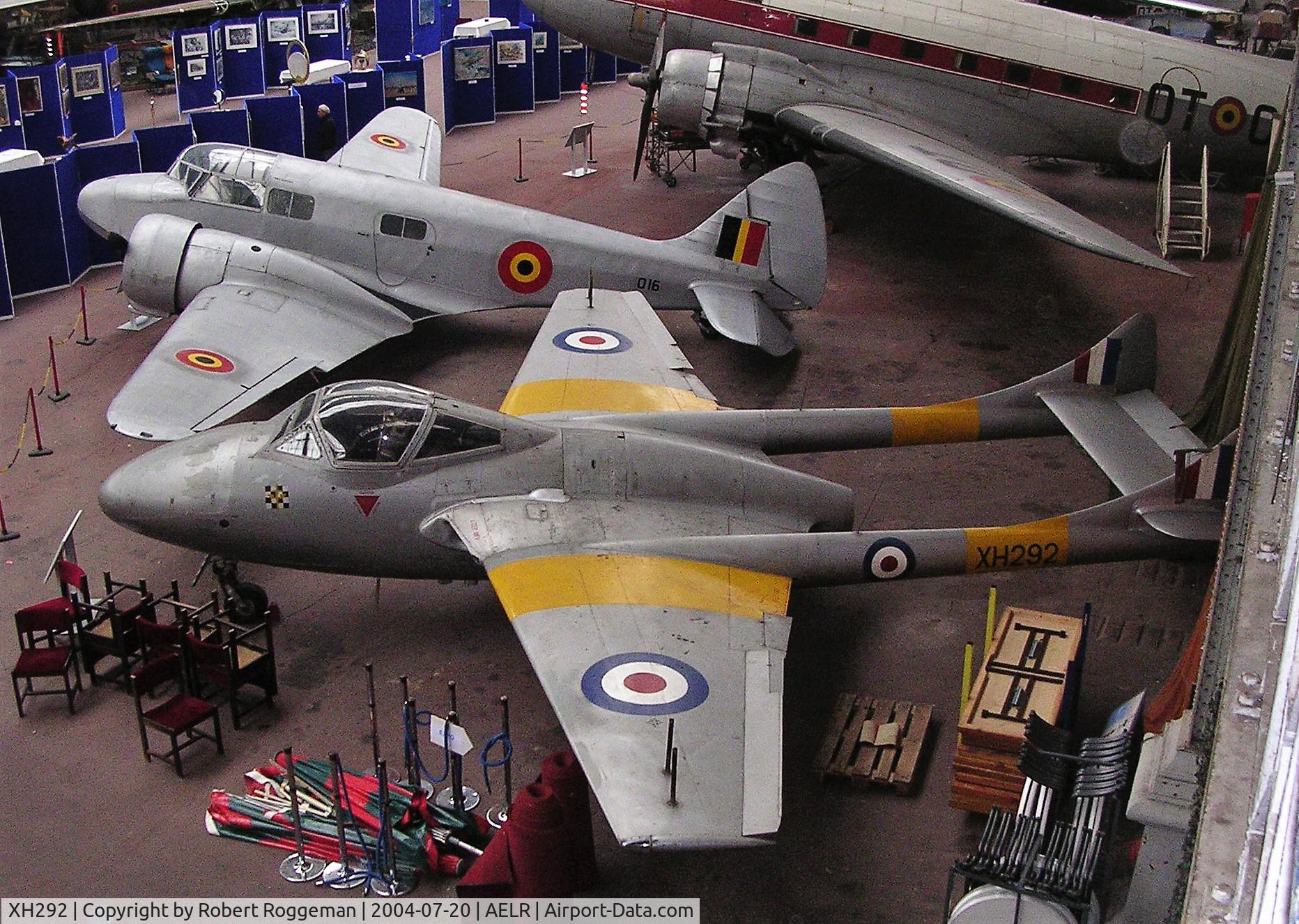 XH292, De Havilland DH-115 Vampire T.11 C/N 15610, PRESERVED. Brussels Air Museum