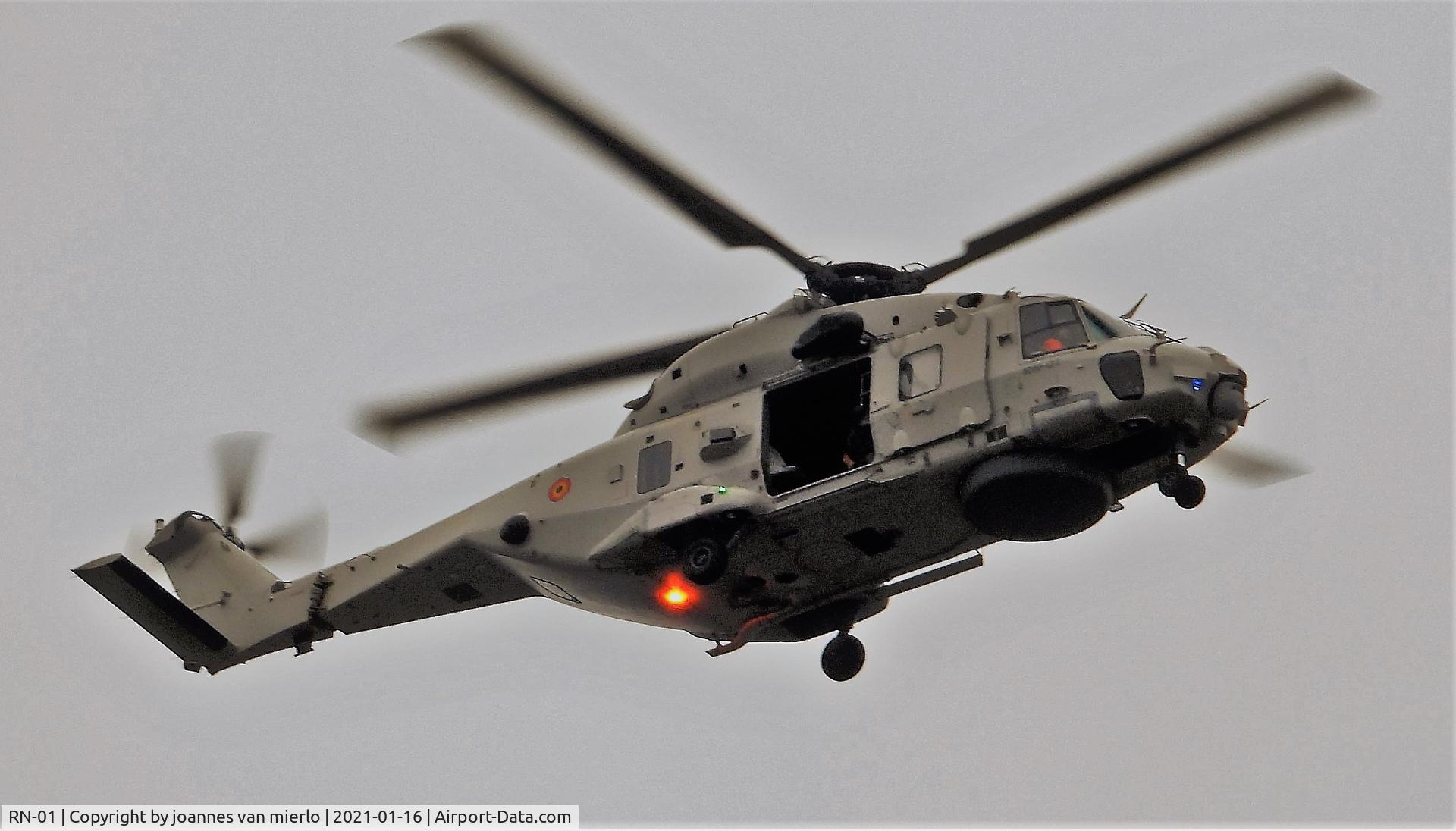 RN-01, 2013 NHI NH-90 NFH Caiman C/N 1040, Approaching Ghent hospital UZ for training