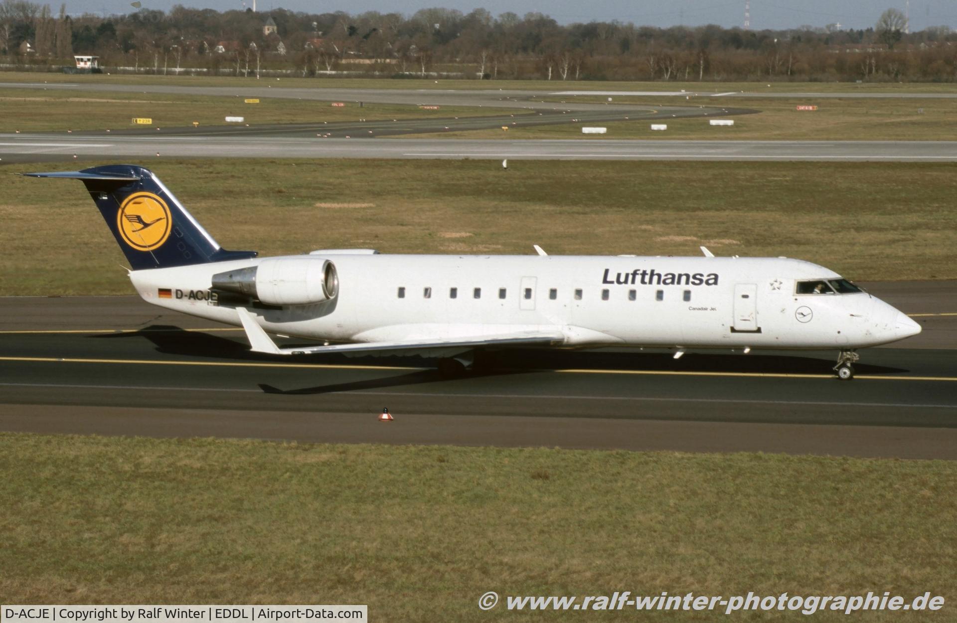 D-ACJE, 1996 Canadair CRJ-100LR (CL-600-2B19) C/N 7165, Canadair CL-600-2B19 CRJ-200LR - CL CLH Lufthansa CityLine - 7165 - D-ACJE - 03.2003 - DUS
