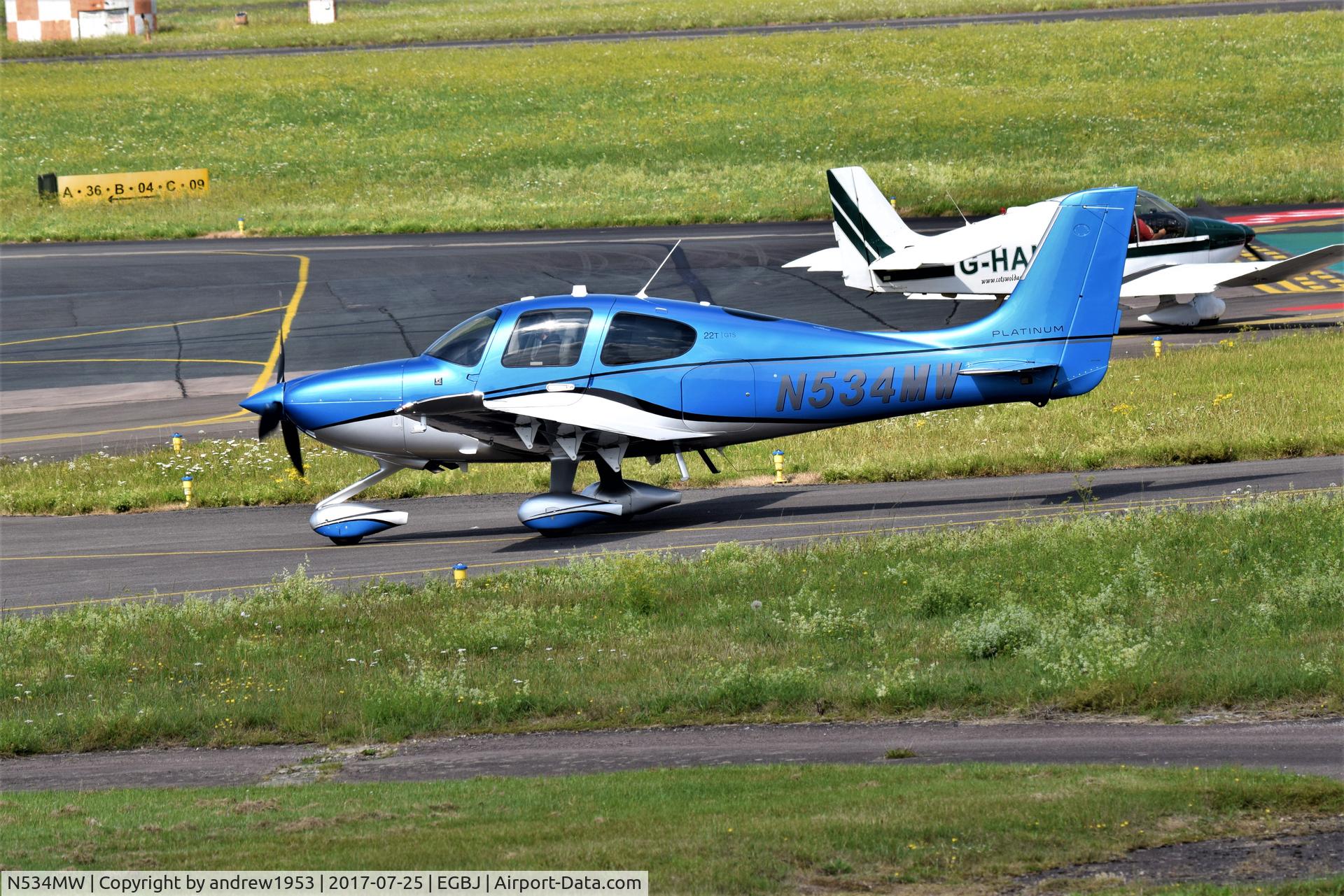 N534MW, 2017 Cirrus SR-22T C/N 1534, N534MW at Gloucestershire Airport.