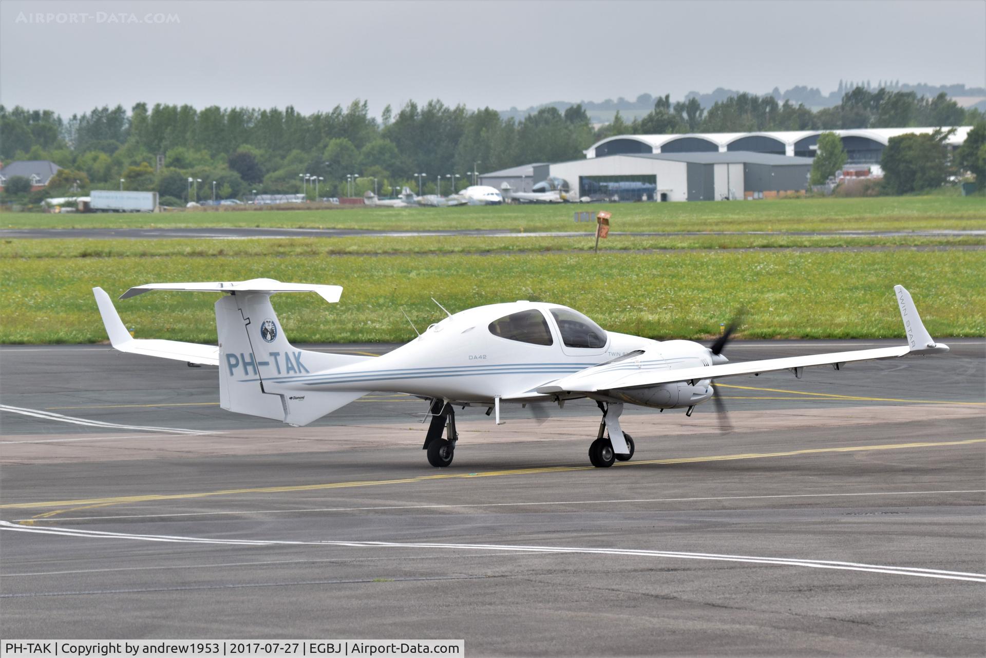 PH-TAK, 2006 Diamond DA-42 Twin Star C/N 42.190, PH-TAK at Gloucestershire Airport.