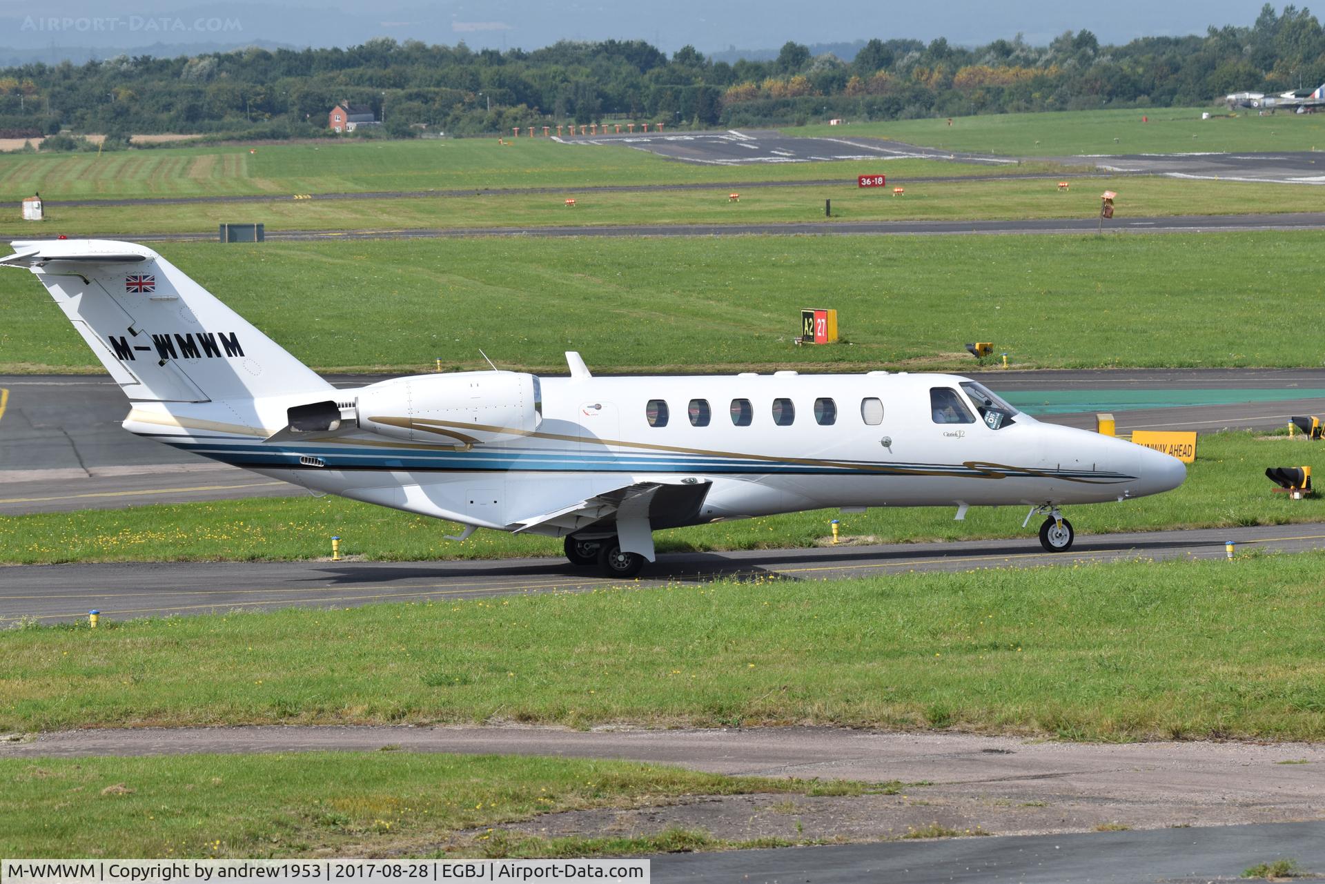 M-WMWM, 2002 Cessna 525A CitationJet CJ2 C/N 525A-0113, M-WMWM at Gloucestershire Airport.
