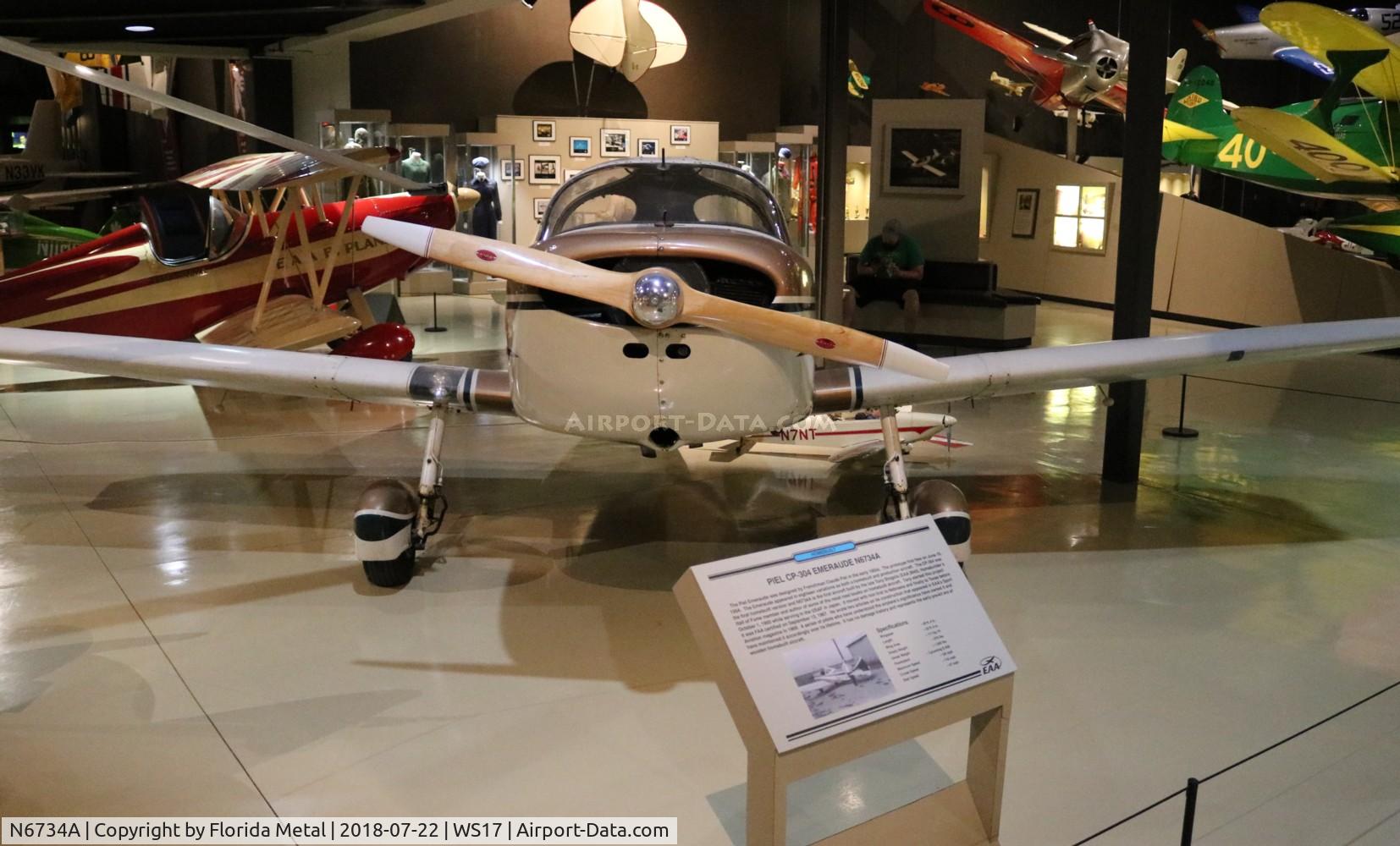 N6734A, 1967 Piel CP-304 Emeraude C/N 1018, EAA Museum 2018
