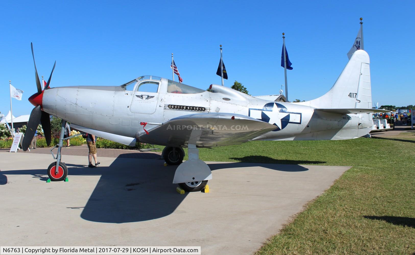 N6763, 1946 Bell P-63F Kingcobra C/N 296E1-1R, EAA OSH 2017