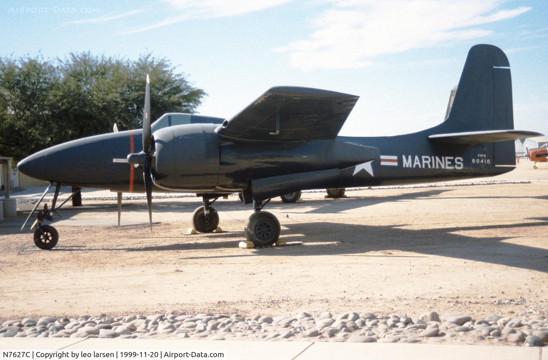 N7627C, Grumman F7F-3 Tigercat C/N C.152, Pima Air Museum 20.11.1999