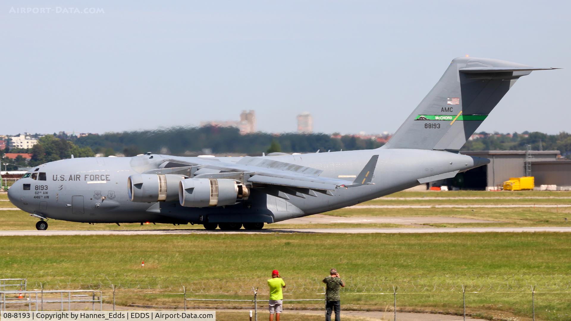 08-8193, 2008 Boeing C-17A Globemaster III C/N P-193/F215, C17 USAF