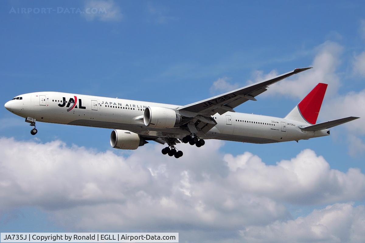 JA735J, 2006 Boeing 777-346/ER C/N 32434, at lhr