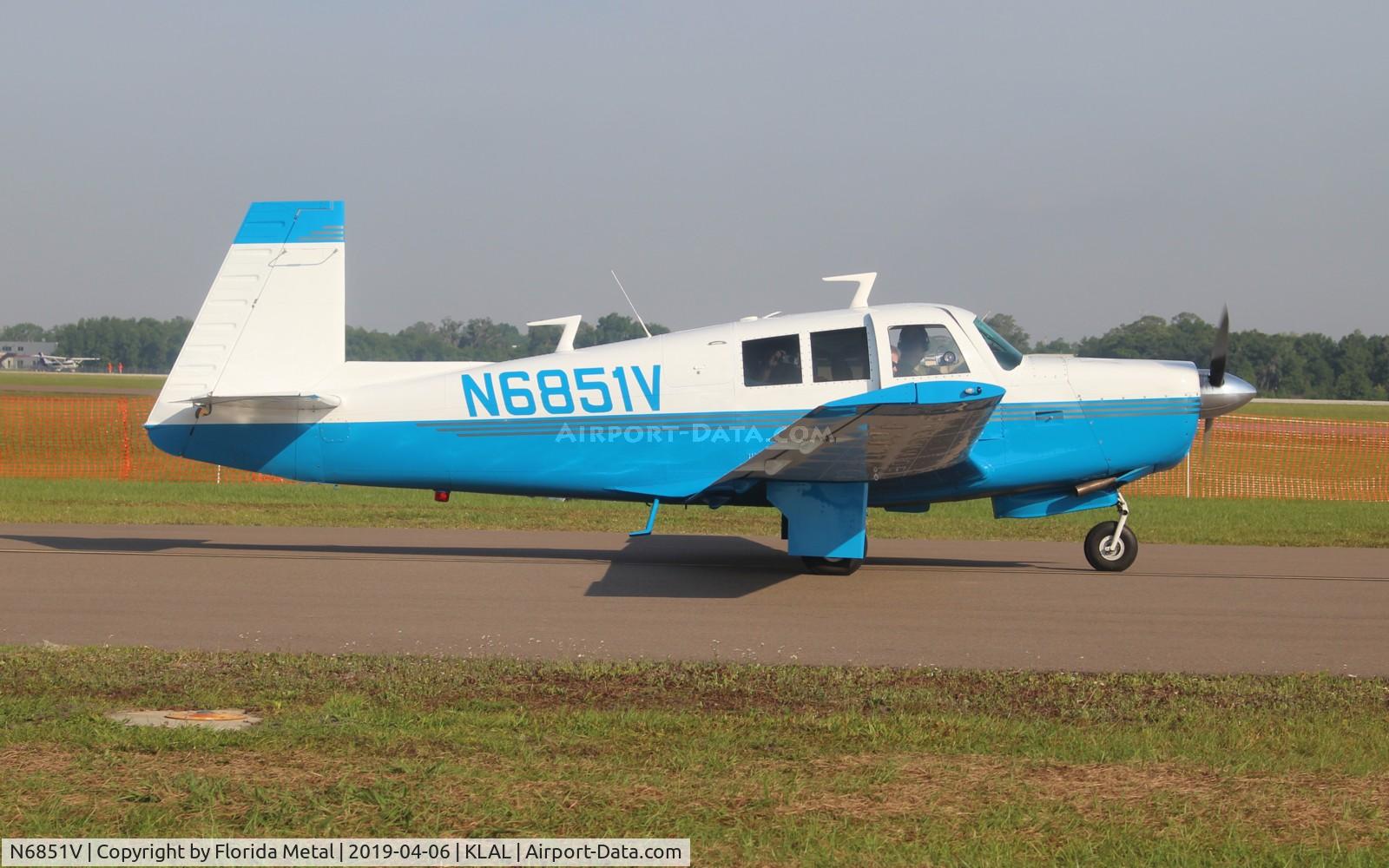 N6851V, 1975 Mooney M20F Executive C/N 22-1244, SNF LAL 2019
