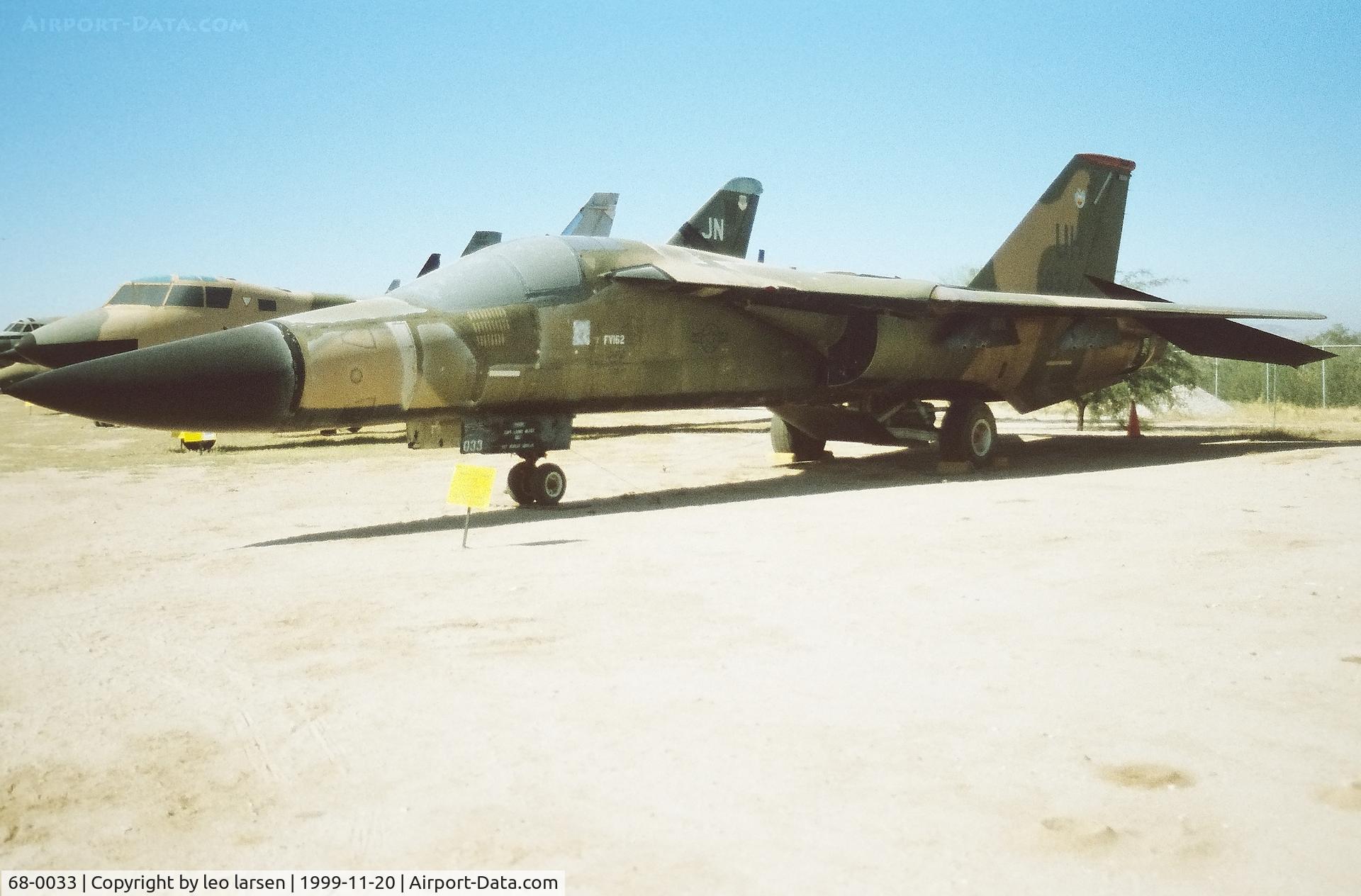 68-0033, 1968 General Dynamics F-111E Aardvark C/N A1-202, Pima Air Museum 20.11.1999
