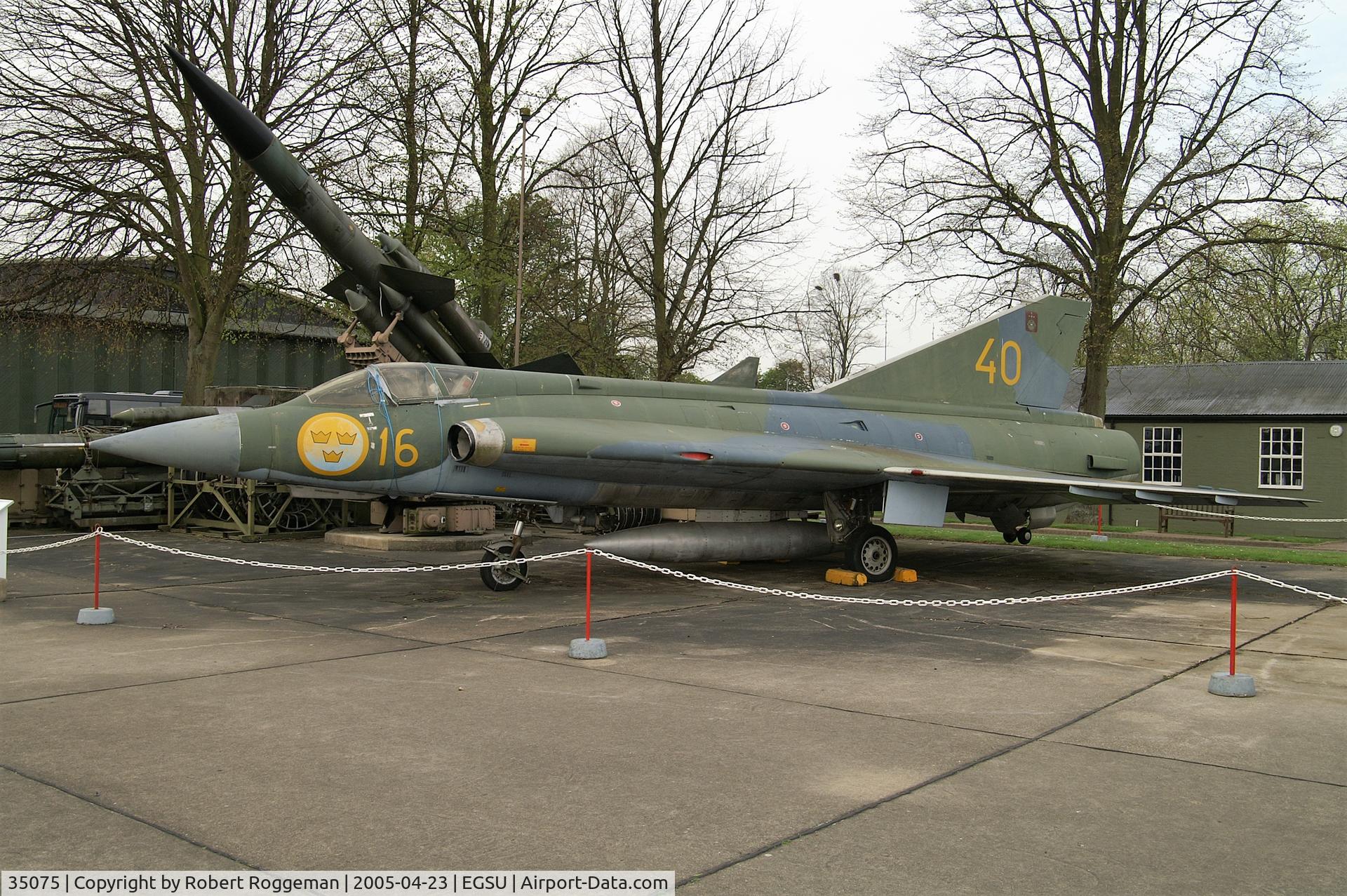 35075, Saab J-35A Draken C/N 35-075, PRESERVED.40.DUXFORD.