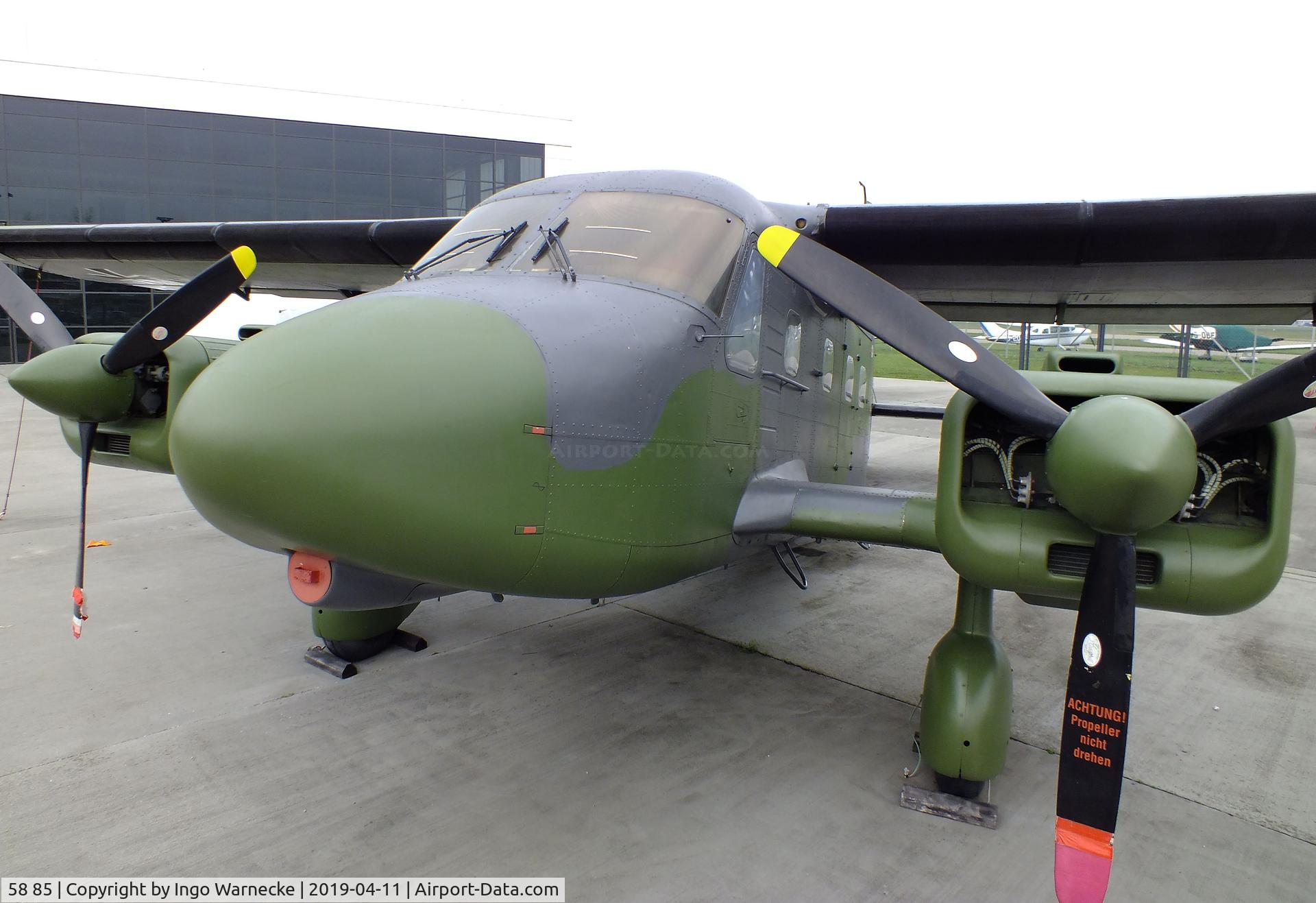 58 85, 1973 Dornier Do-28D-2 Skyservant C/N 4160, Dornier Do 28D-2 Skyservant at the Dornier Mus, Friedrichshafen