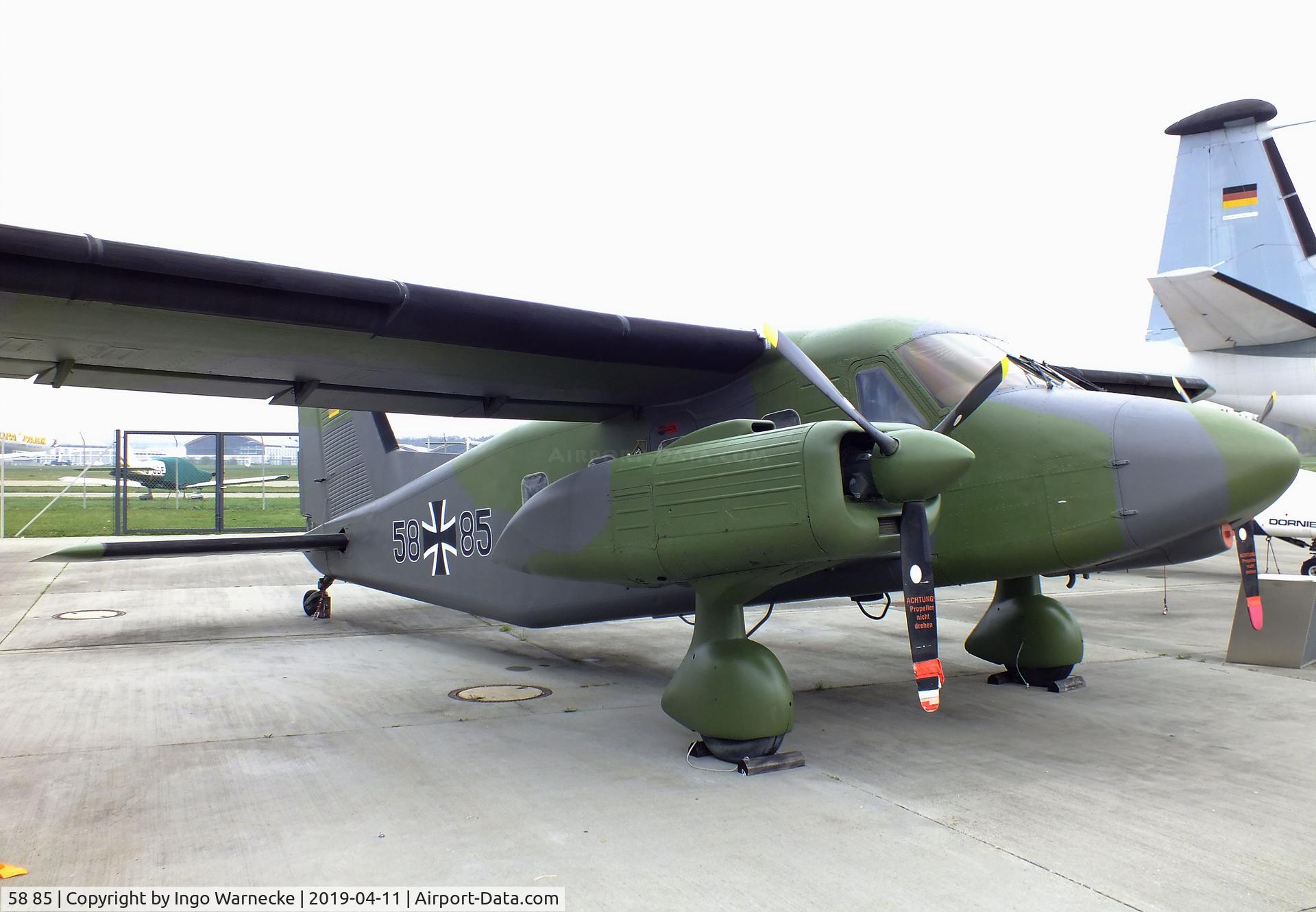 58 85, 1973 Dornier Do-28D-2 Skyservant C/N 4160, Dornier Do 28D-2 Skyservant at the Dornier Mus, Friedrichshafen
