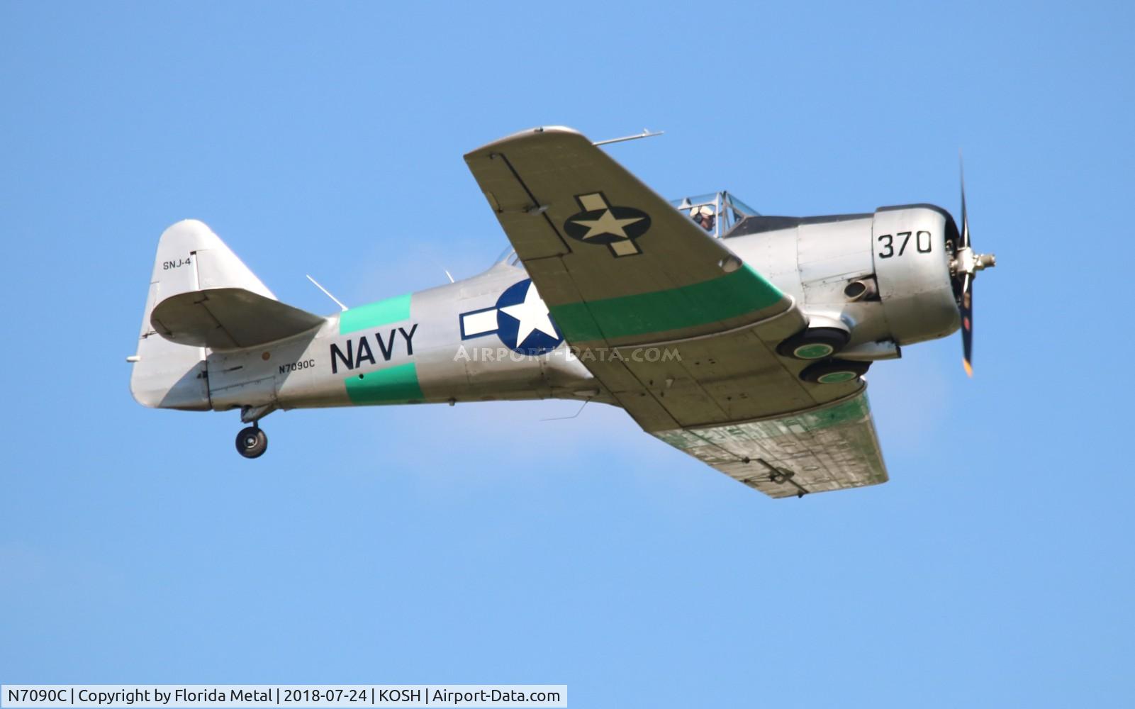 N7090C, North American SNJ-4 Texan C/N 88-13370, EAA OSH 2018