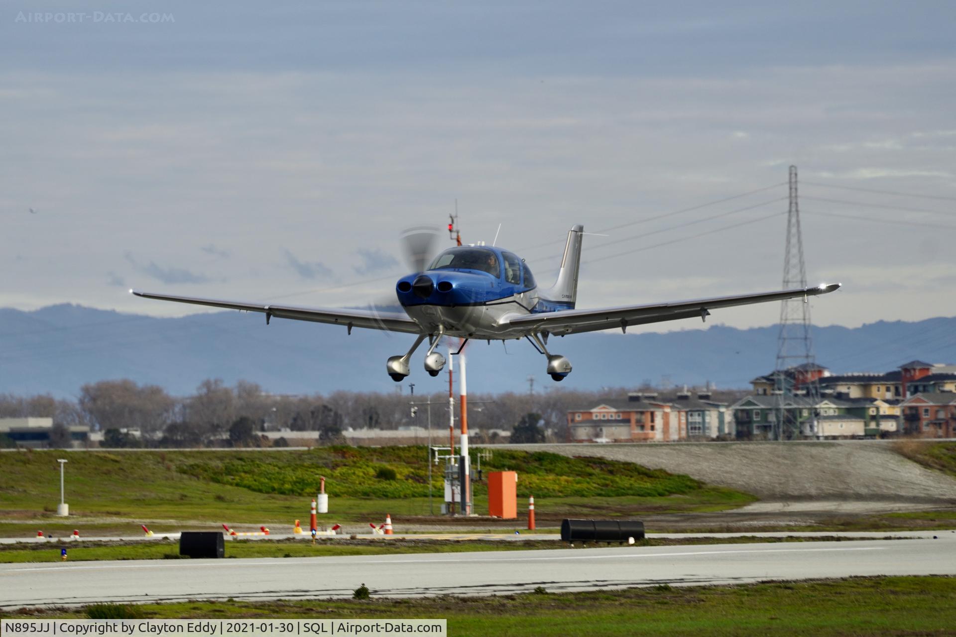 N895JJ, 2017 Cirrus SR22T C/N 1530, San Carlos Airport California 2021.