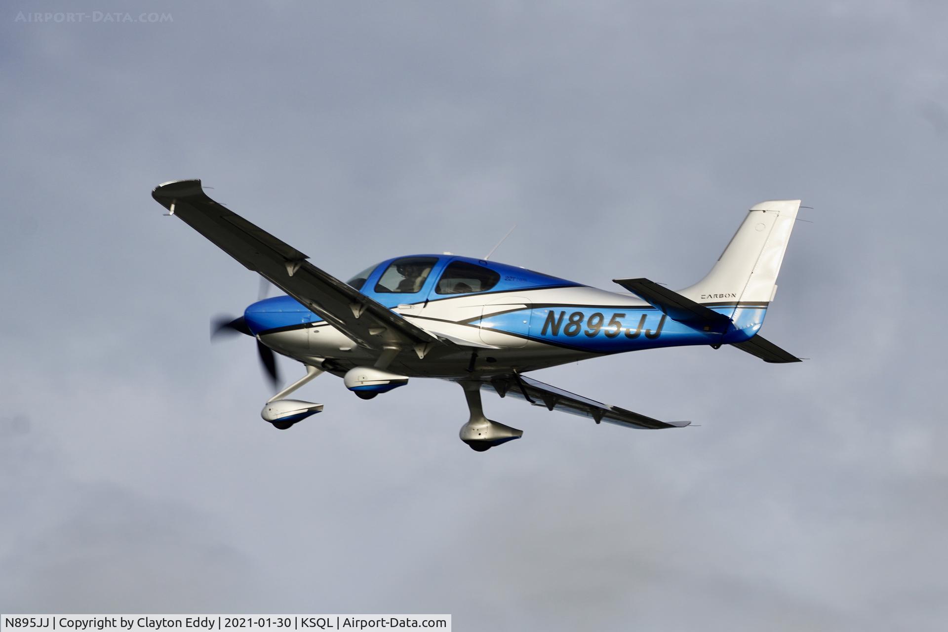 N895JJ, 2017 Cirrus SR22T C/N 1530, San Carlos Airport California 2021.