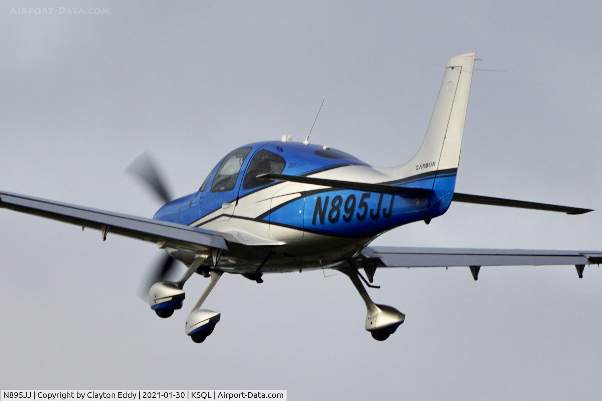N895JJ, 2017 Cirrus SR22T C/N 1530, San Carlos Airport California 2021.
