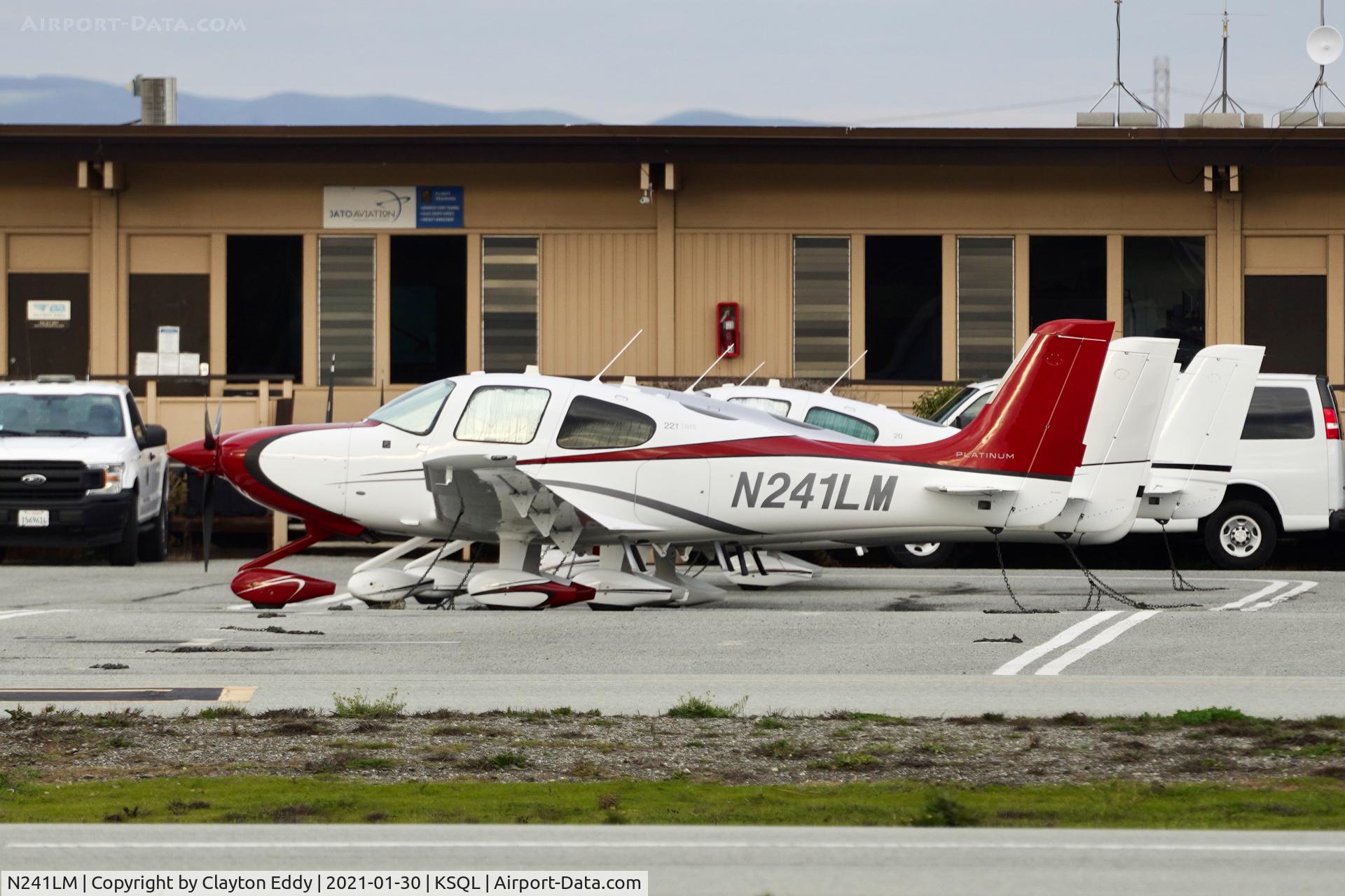 N241LM, 2015 Cirrus SR22T C/N 1124, San Carlos Airport California 2021.