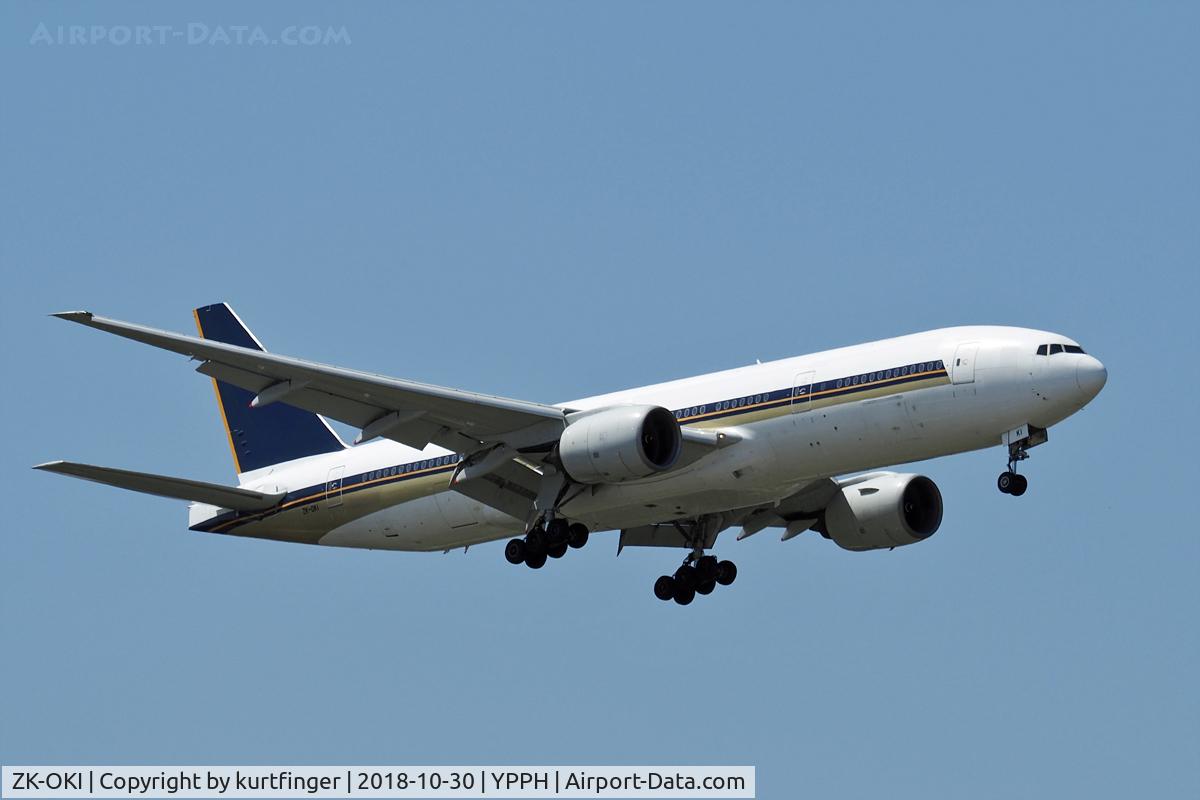 ZK-OKI, 2002 Boeing 777-212/ER C/N 32336, Boeing 777-212 ER cn 32336 LN 422. Air New Zealand  ZK-OKI YPPH 30 September 2018.