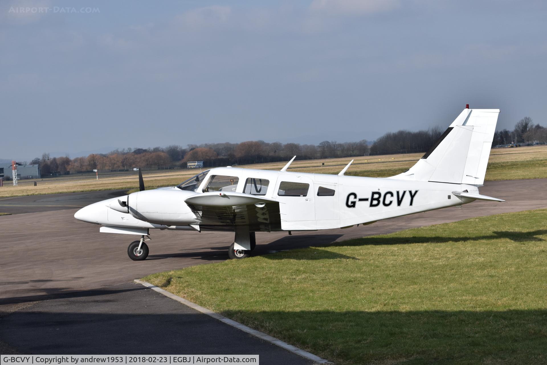 G-BCVY, 1974 Piper PA-34-200T Seneca II C/N 34-7570022, G-BCVY at Gloucestershire Airport.