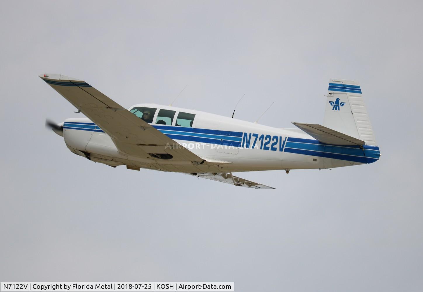 N7122V, 1974 Mooney M20F Executive C/N 22-0051, EAA OSH 2018