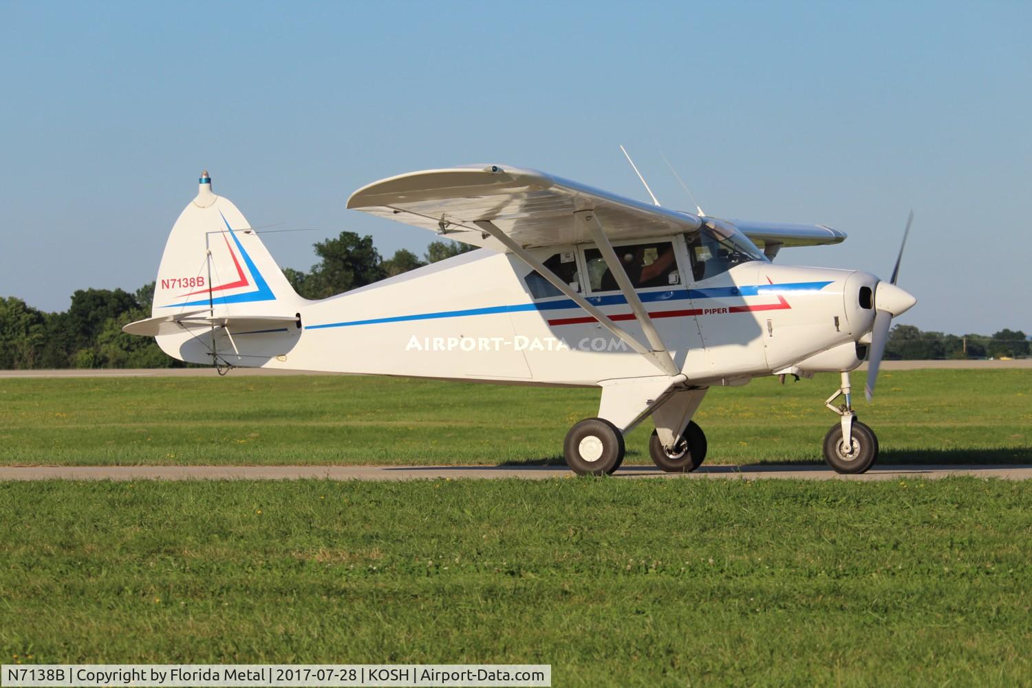N7138B, 1956 Piper PA-22-150 Tri Pacer C/N 22-4358, EAA OSH 2017