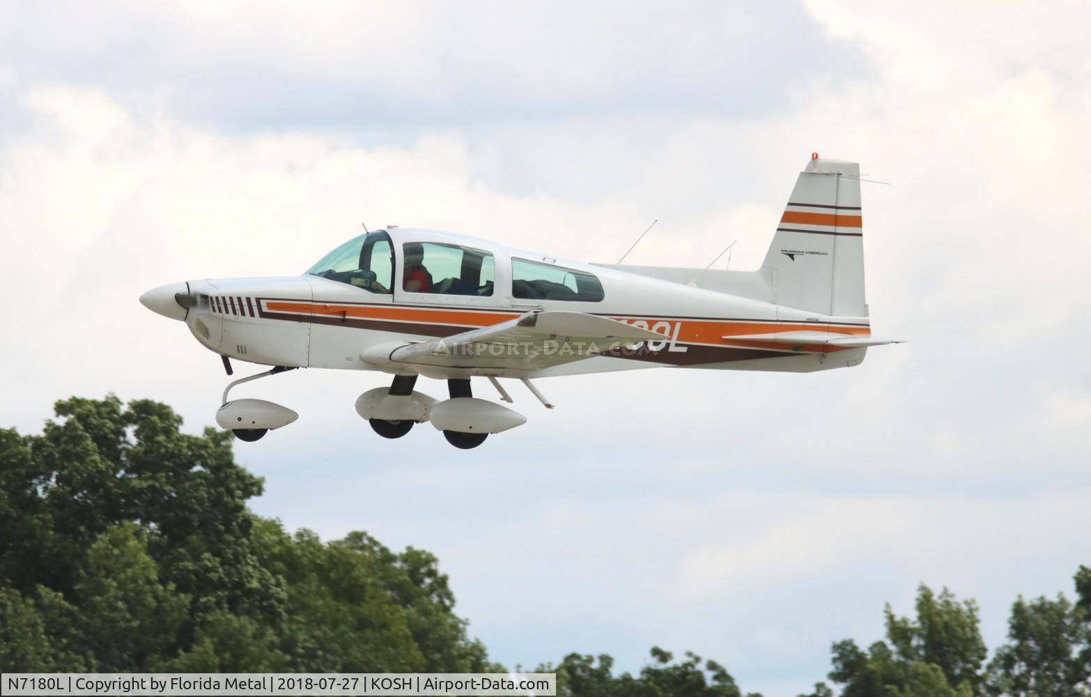 N7180L, 1974 Grumman American AA-5 Traveler C/N AA5-0680, EAA OSH 2018