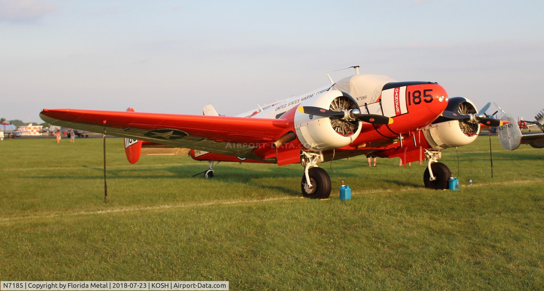 N7185, 1952 Beech Expeditor 3NM (D18S) C/N CA-104, EAA OSH 2018