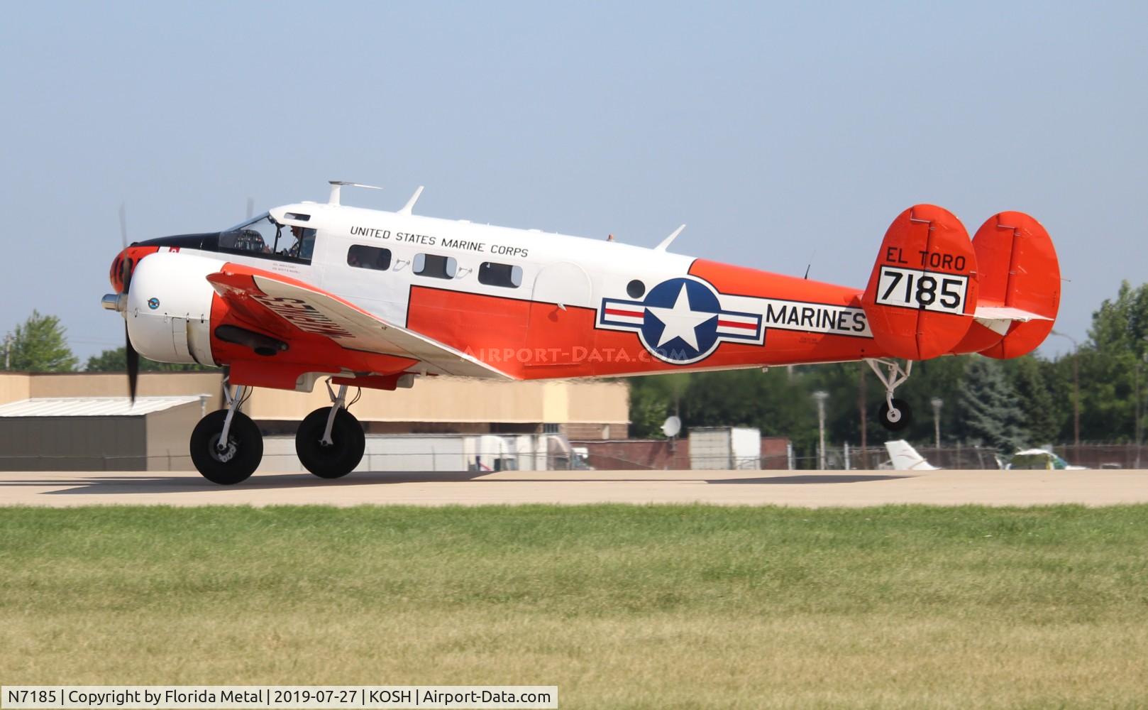 N7185, 1952 Beech Expeditor 3NM (D18S) C/N CA-104, EAA OSH 2019