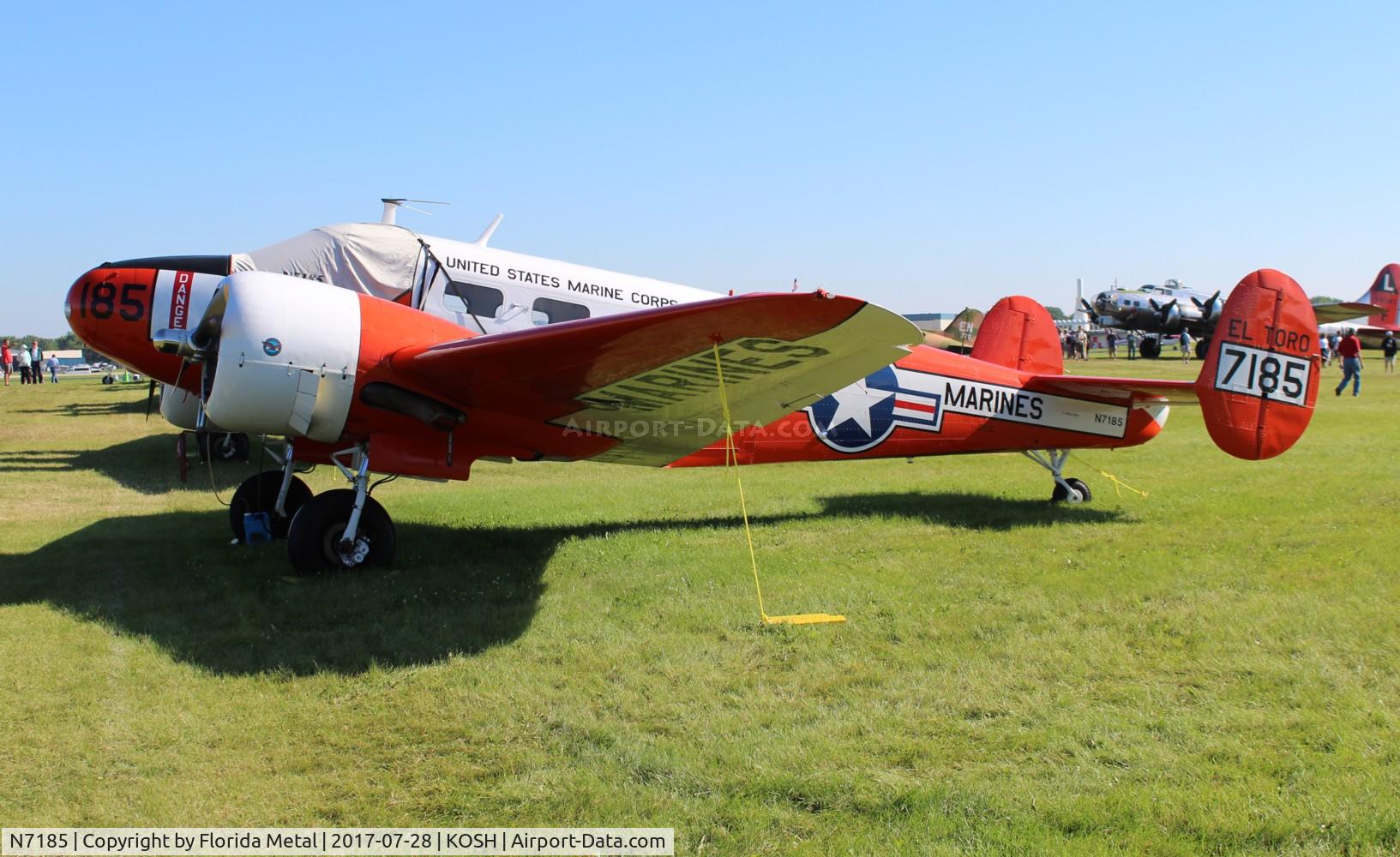 N7185, 1952 Beech Expeditor 3NM (D18S) C/N CA-104, EAA OSH 2017