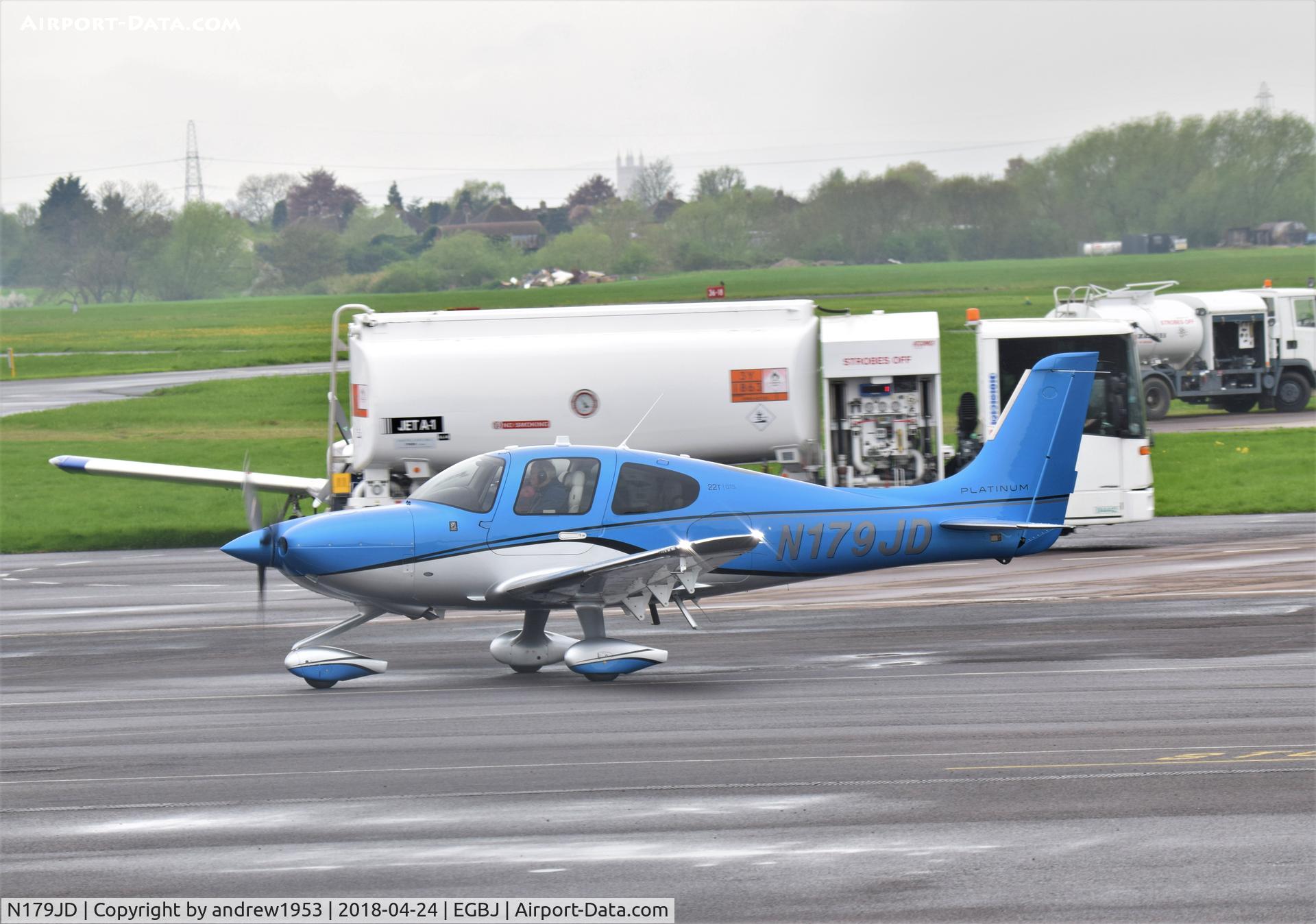 N179JD, 2017 Cirrus SR-22T GTS Platinum C/N 1527, N179JD at Gloucestershire Airport.