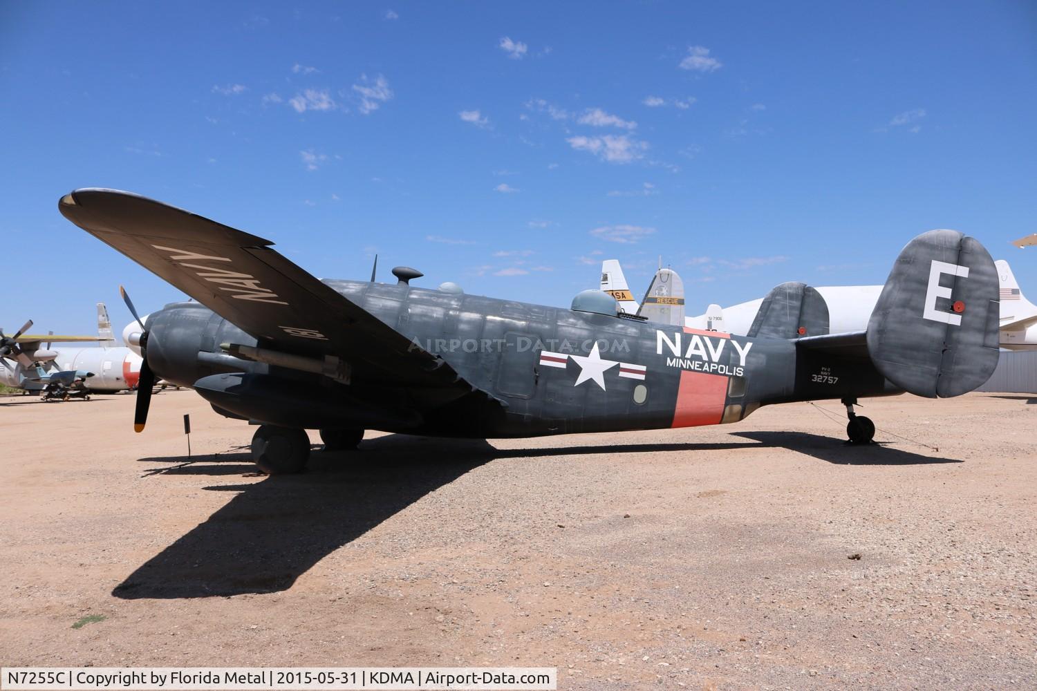 N7255C, 1945 Lockheed PV-2 Harpoon C/N 15-1223, Pima Museum 2015 PV-2