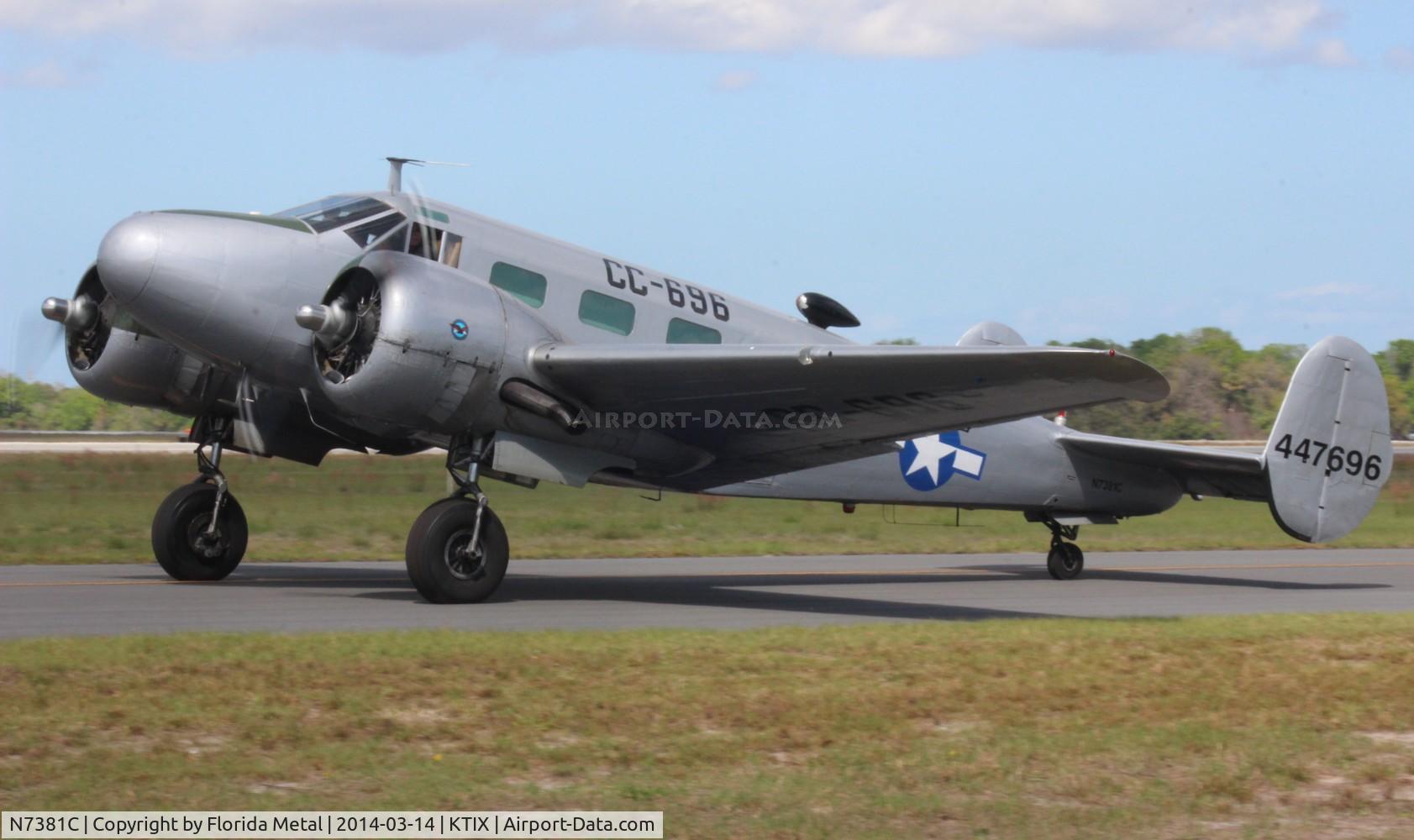 N7381C, 1944 Beech C18S C/N 8104, TICO 2014