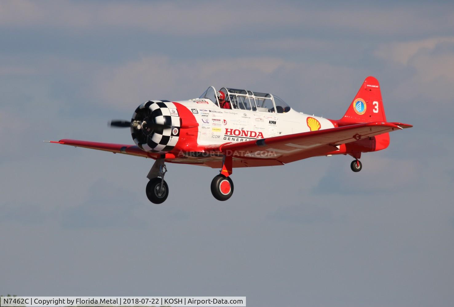 N7462C, North American AT-6B Texan C/N 121-43211, EAA OSH 2018