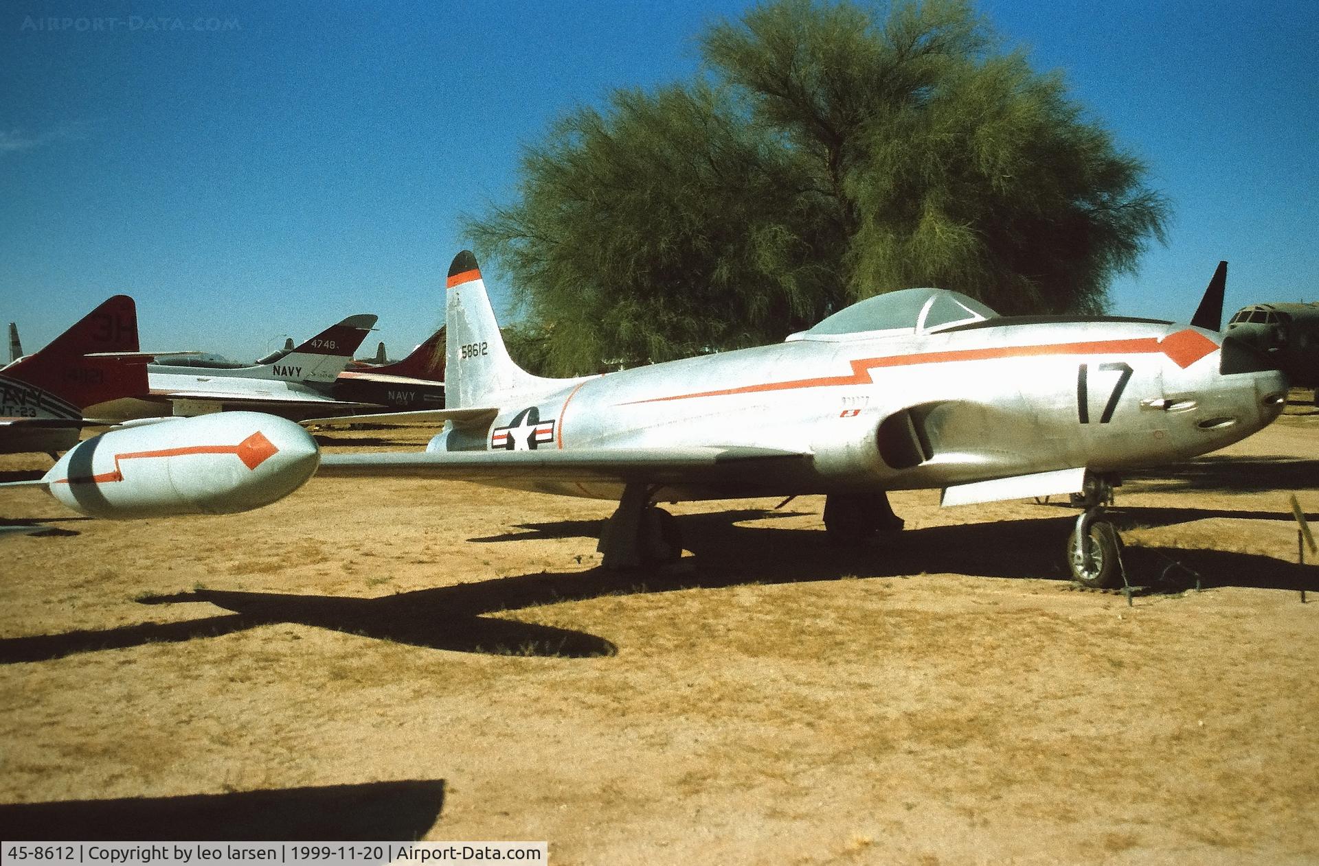45-8612, 1945 Lockheed P-80B-1-LO Shooting Star C/N 080-1826, Pima Air Museum 20.11.1999