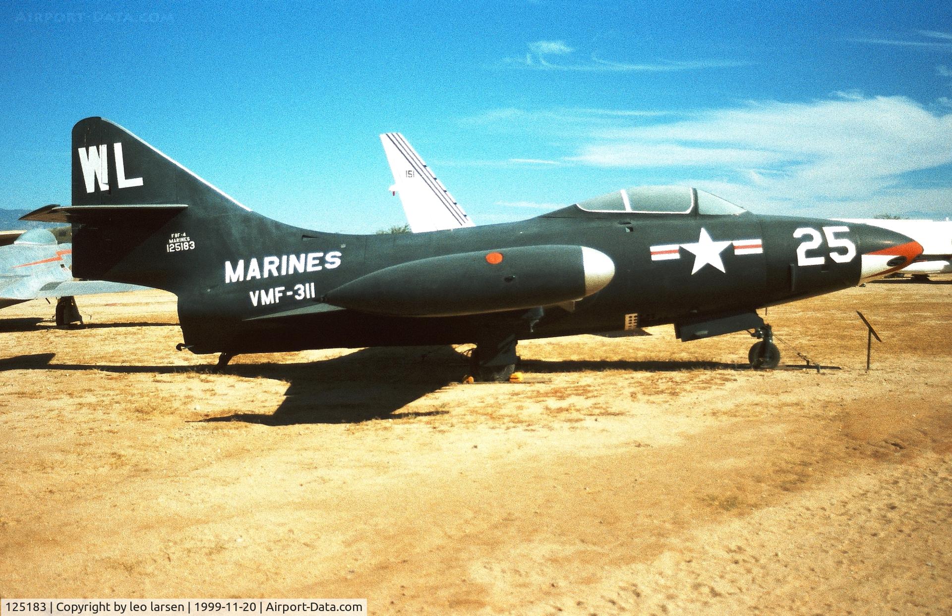 125183, Grumman F9F-5 Panther C/N Not found 125183, Pima Air Museum 20.11.1999