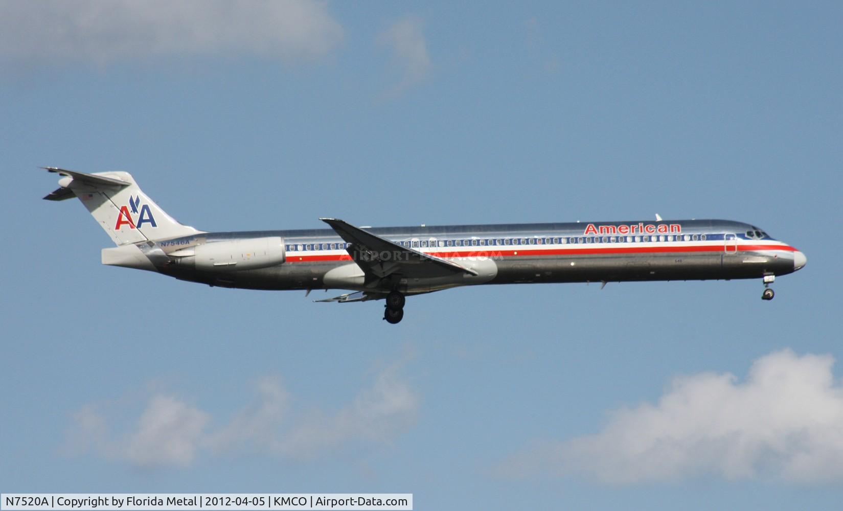 N7520A, 1990 McDonnell Douglas MD-82 (DC-9-82) C/N 49897, MCO spotting 2012