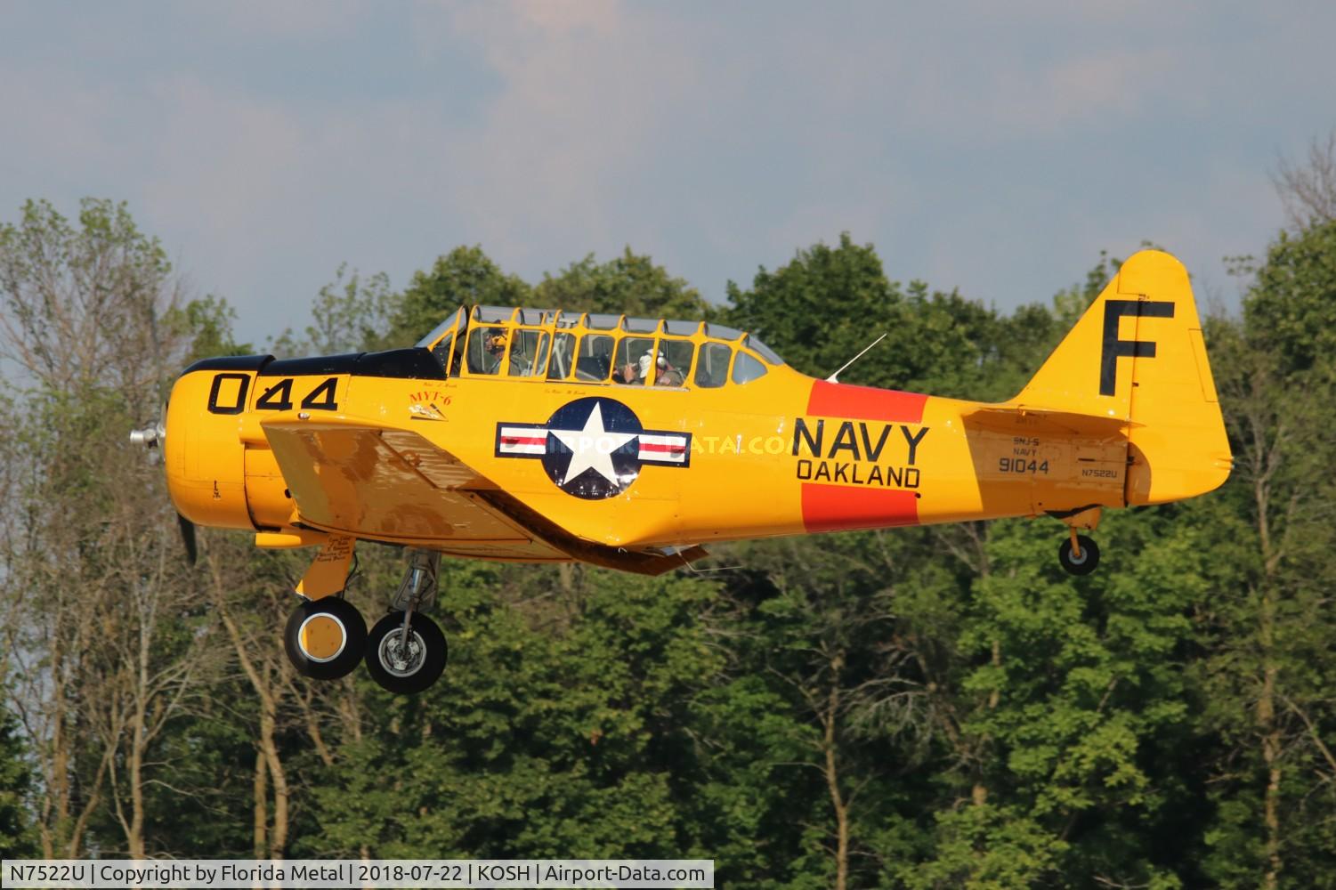 N7522U, 1952 Canadian Car & Foundry Harvard MK IV C/N CCF4-214, EAA OSH 2018