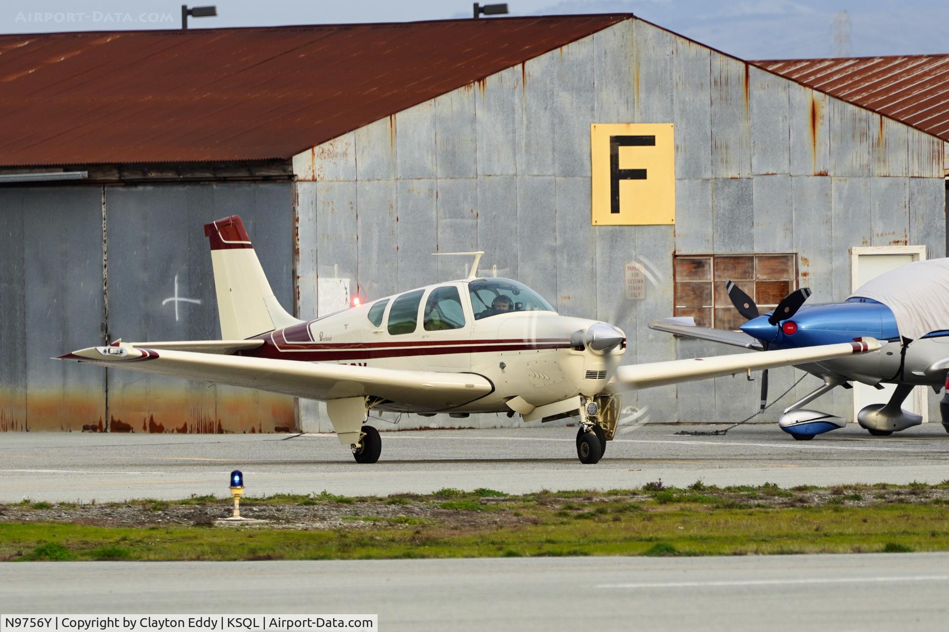 N9756Y, 1963 Beech 35-B33 Debonair C/N CD-614, San Carlos airport California 2021.