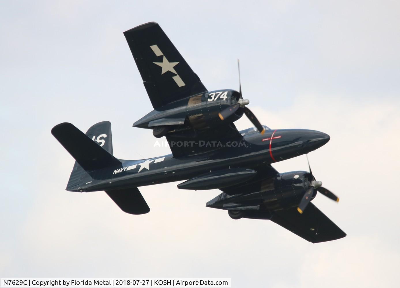 N7629C, 1944 Grumman F7F-3 Tigercat C/N C.116, EAA OSH 2018