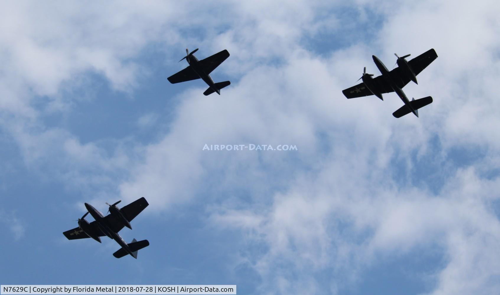 N7629C, 1944 Grumman F7F-3 Tigercat C/N C.116, EAA OSH 2018