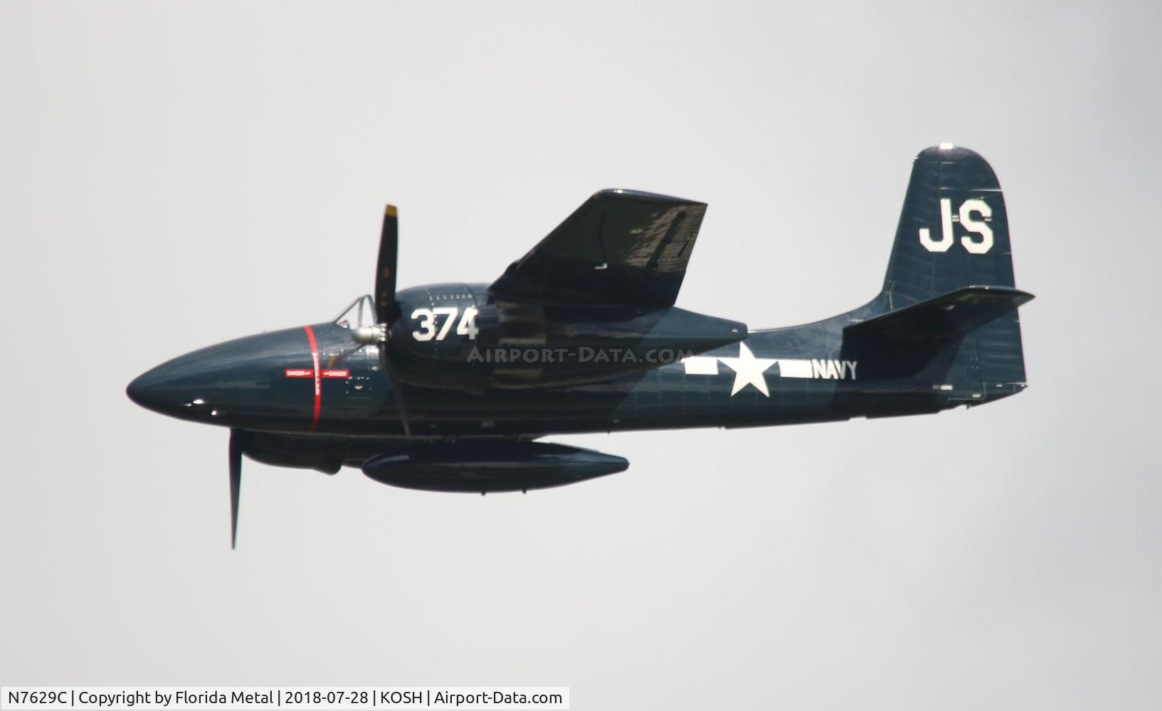 N7629C, 1944 Grumman F7F-3 Tigercat C/N C.116, EAA OSH 2018