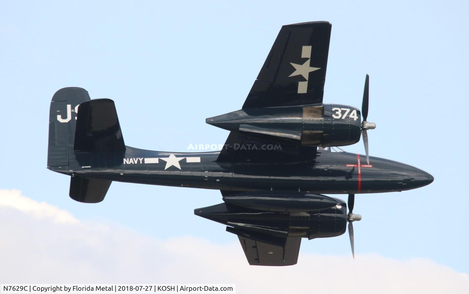 N7629C, 1944 Grumman F7F-3 Tigercat C/N C.116, EAA OSH 2018