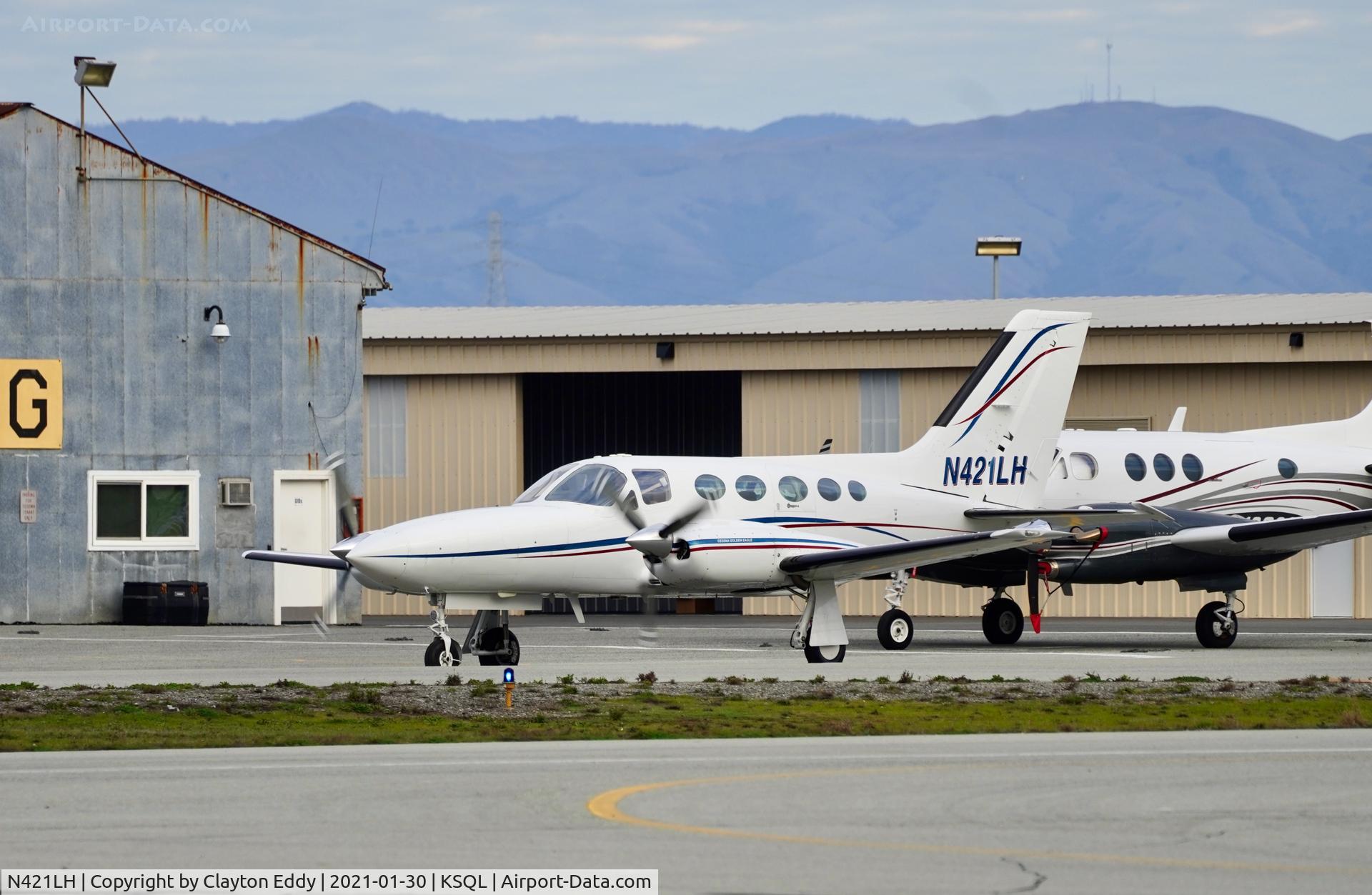 N421LH, 1981 Cessna 421C Golden Eagle C/N 421C-1207, San Carlos airport California 2021.