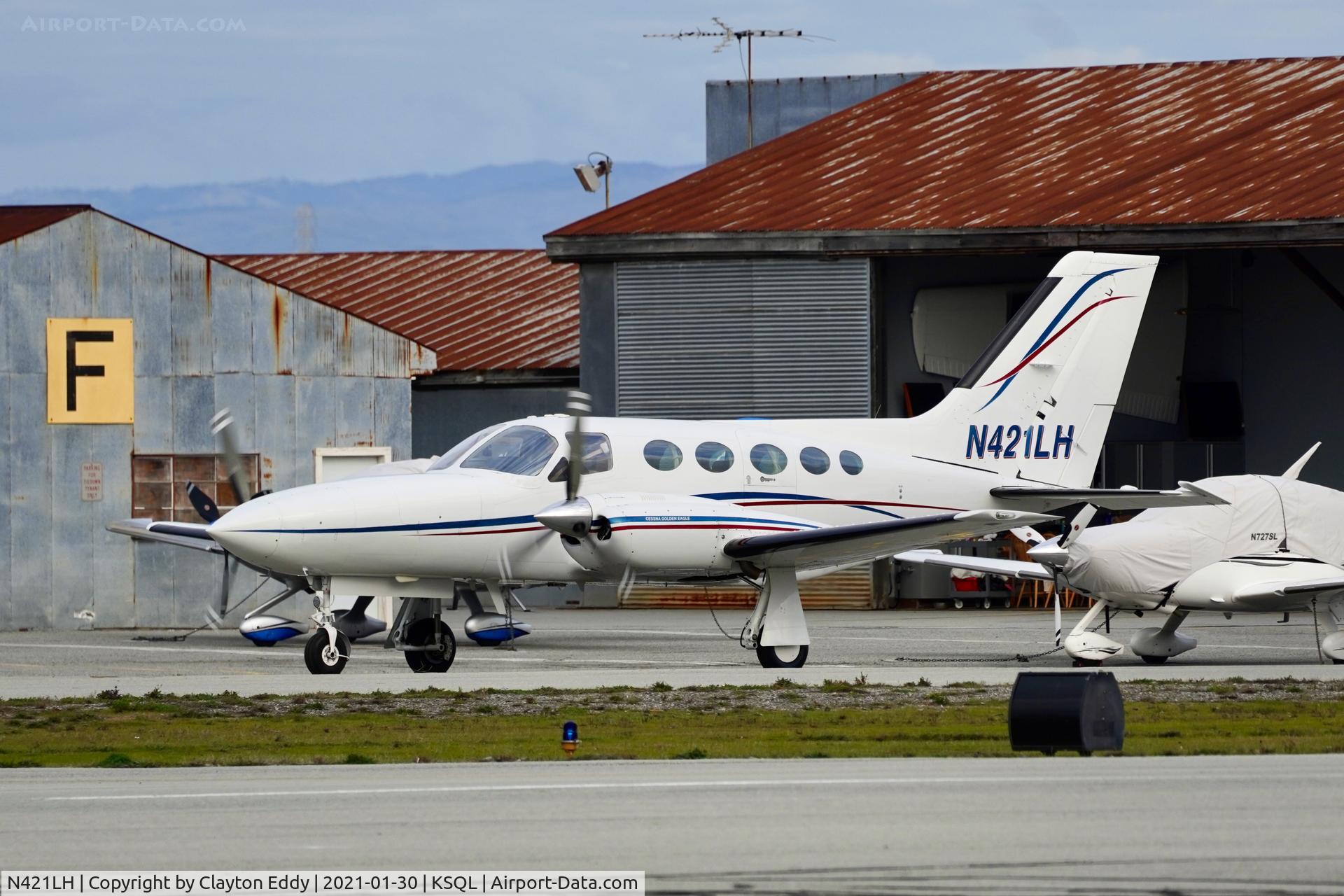 N421LH, 1981 Cessna 421C Golden Eagle C/N 421C-1207, San Carlos airport California 2021.