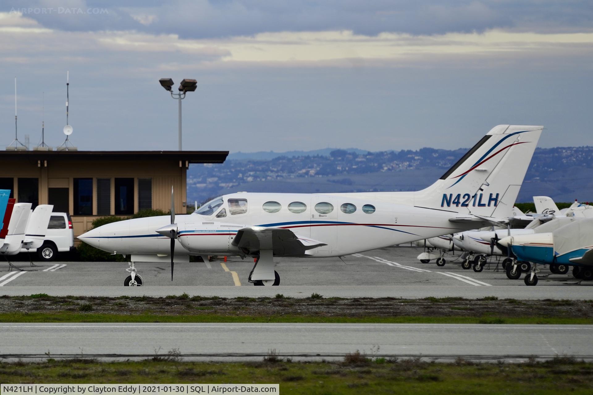 N421LH, 1981 Cessna 421C Golden Eagle C/N 421C-1207, San Carlos airport California 2021.